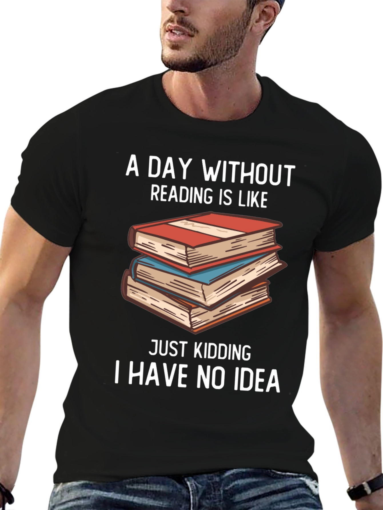 Black Funny Reading T-Shirt for Book Lovers view 6