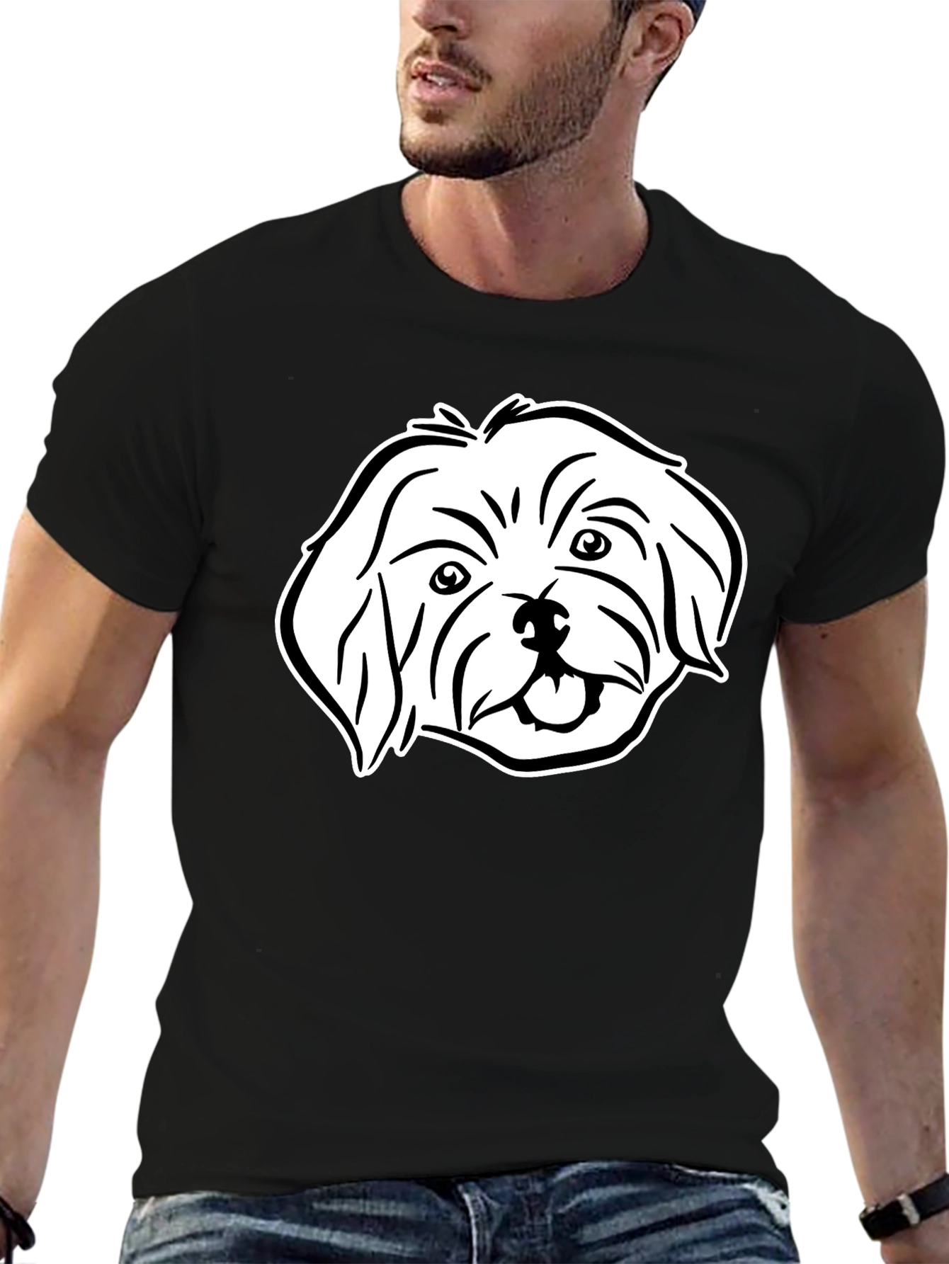 Black Dog Graphic Black T-Shirt view 6
