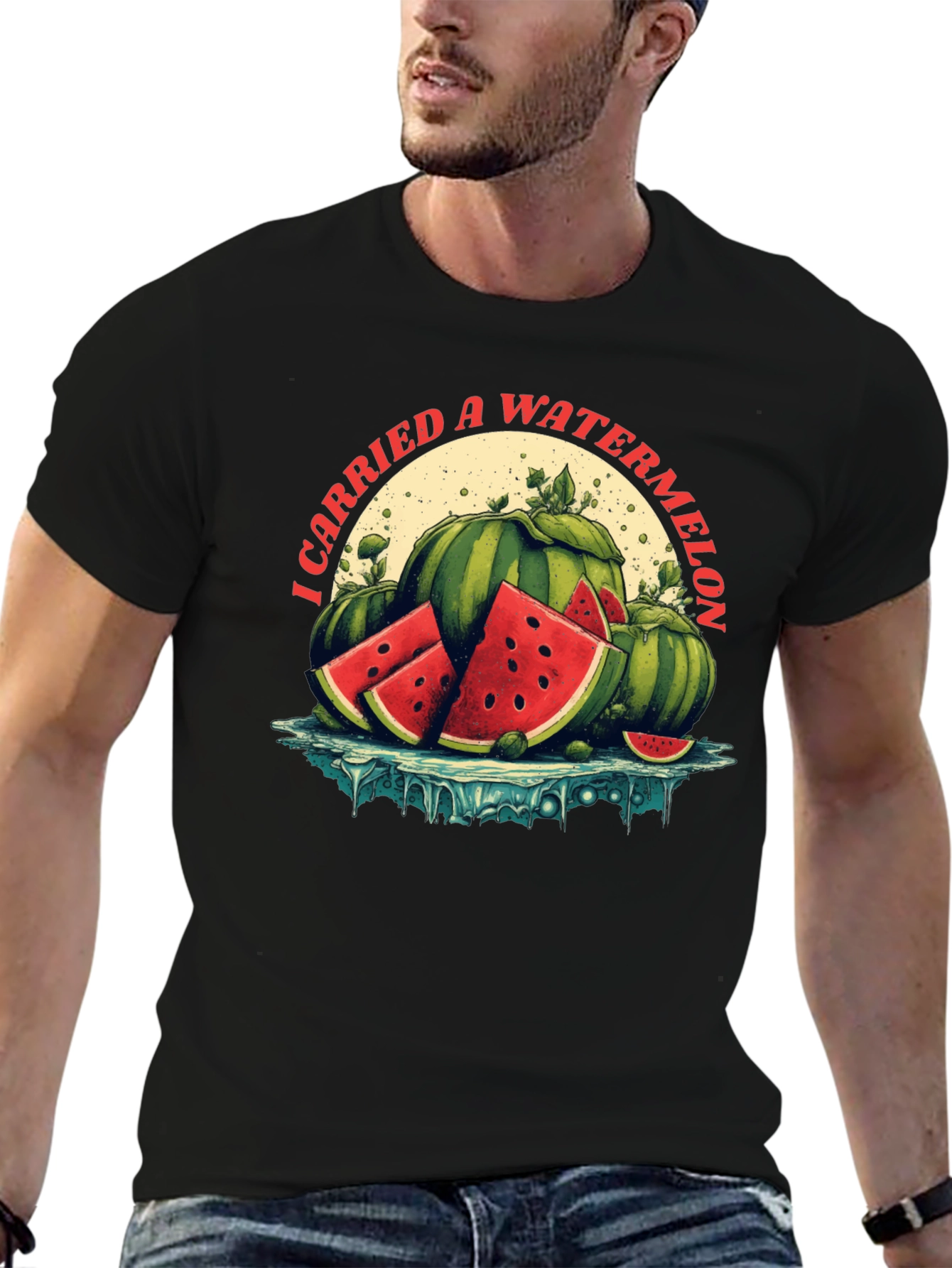 Black I Carried a Watermelon Graphic Tee view 6