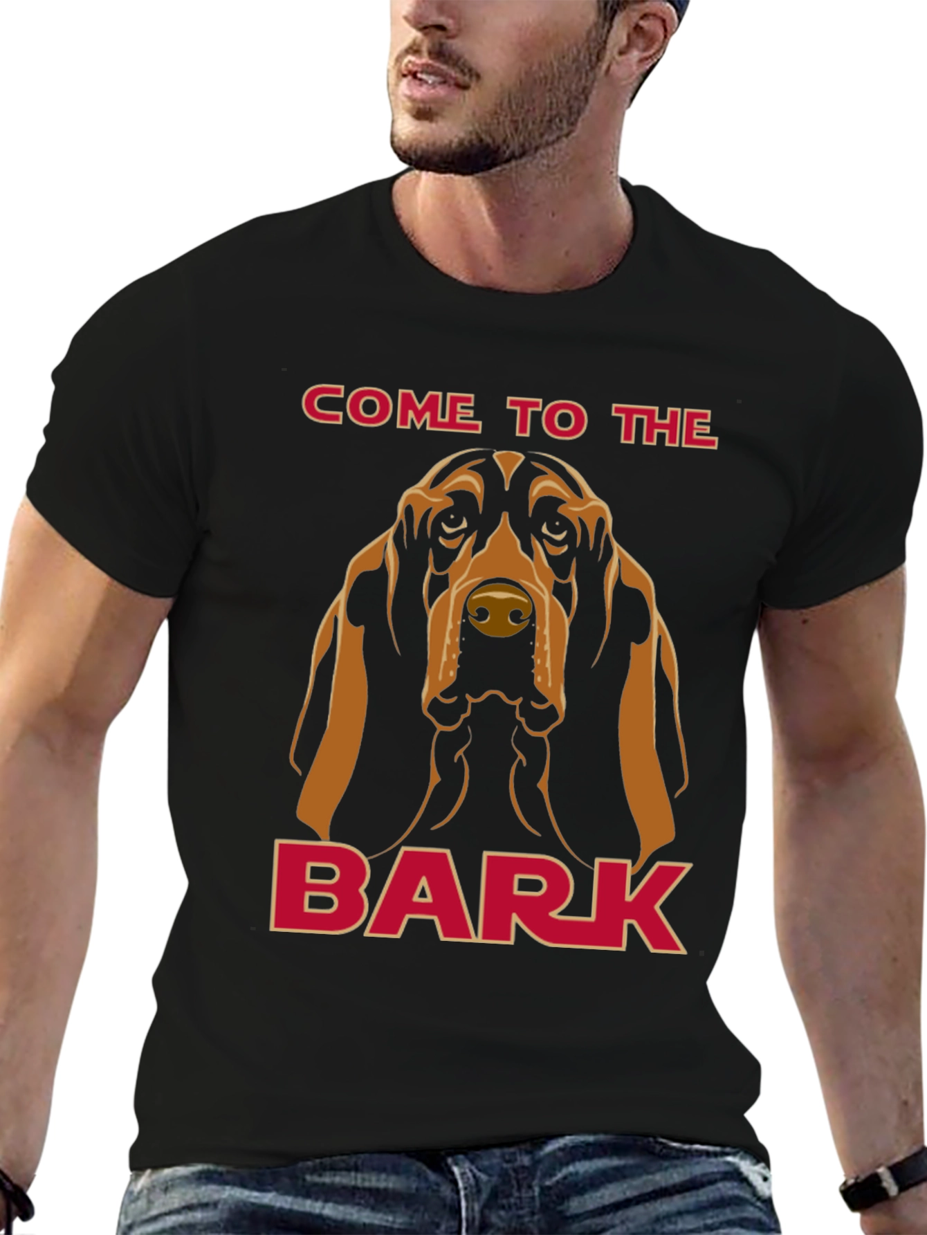 Black Come to the Bark Dog T-Shirt view 6