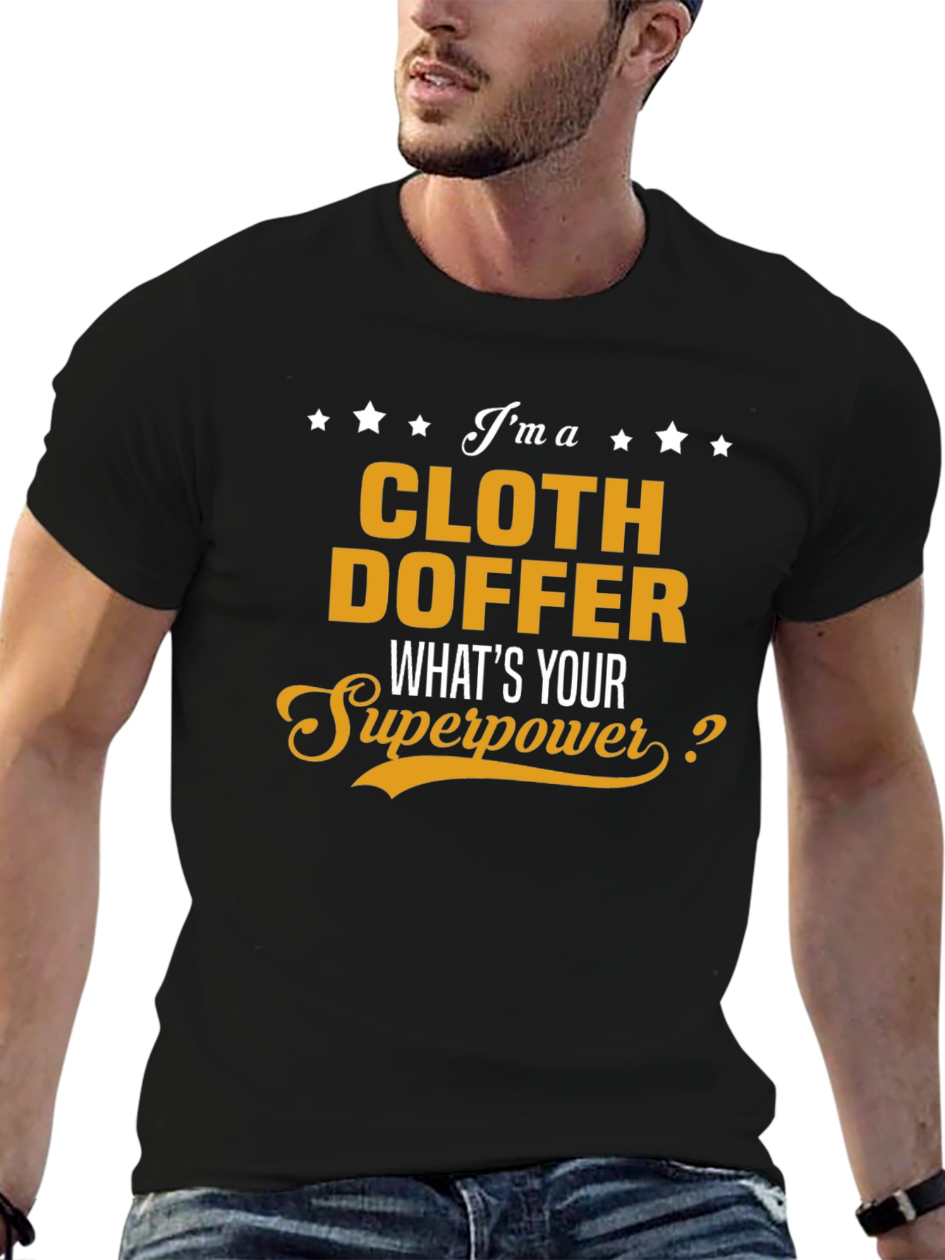 Black Cloth Doffer Superpower T-Shirt - Black view 6