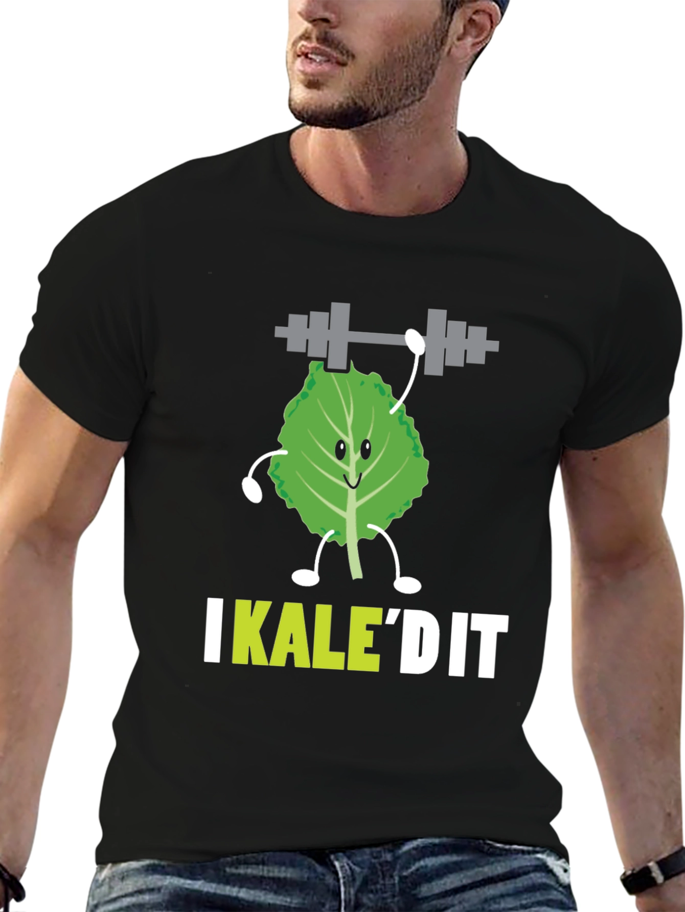 Black I Kale'd It Funny Workout T-Shirt  view 6
