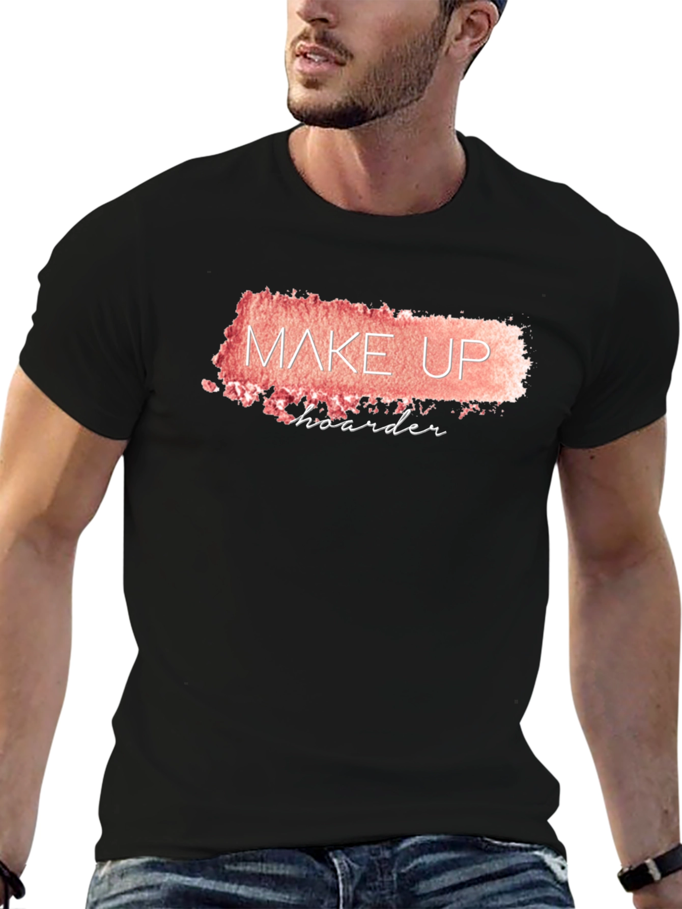 Black Makeup Hoarder T-Shirt - Black Crew Neck view 6
