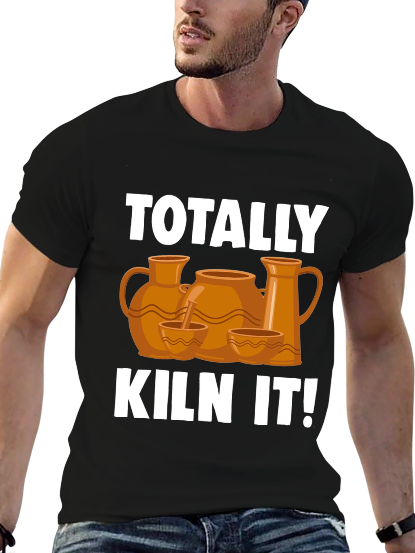 Black Totally Kiln It! Pottery T-Shirt view 6