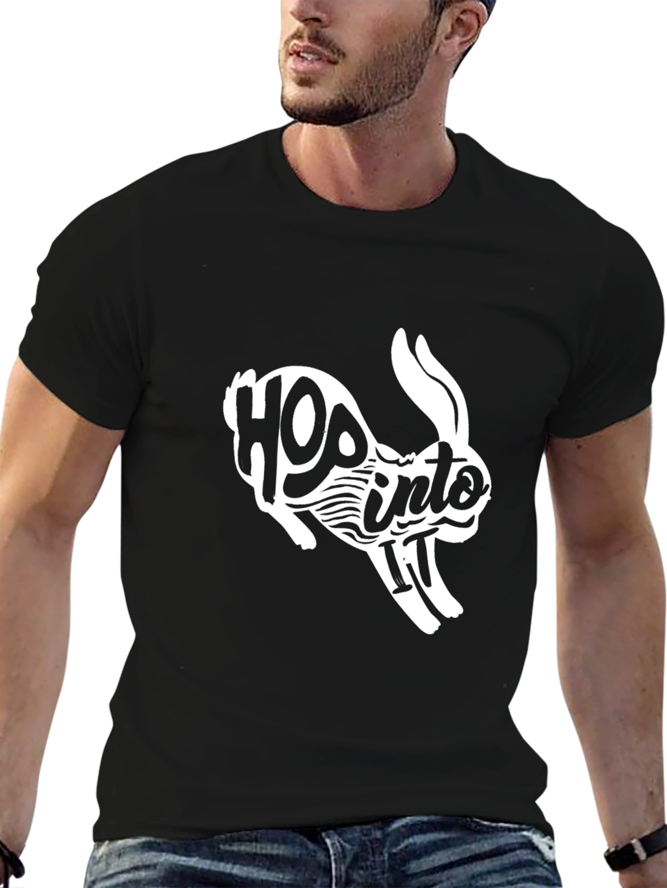 Black Hop Into It Graphic Tee view 6