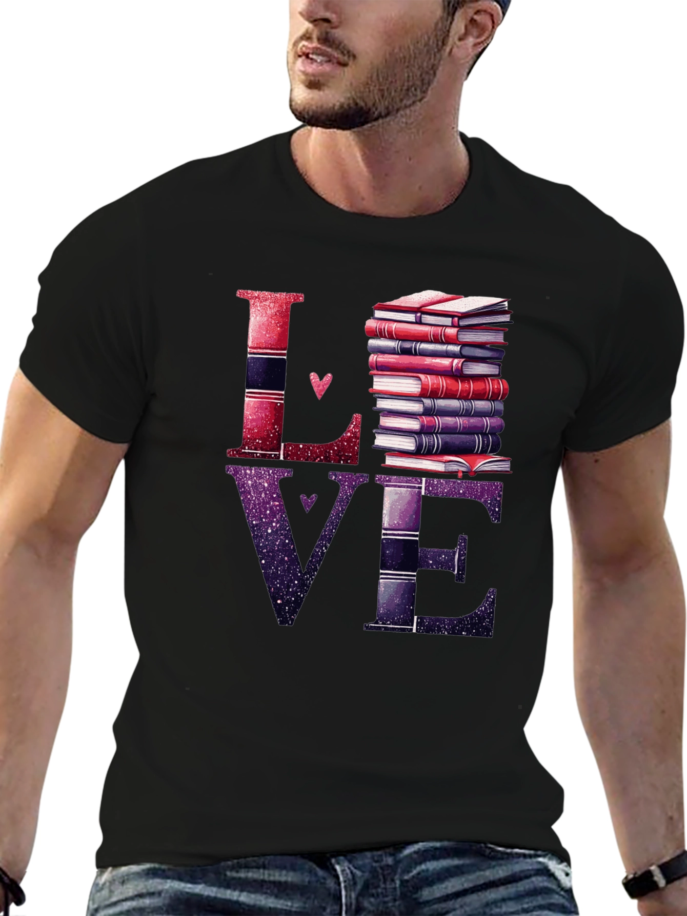 Black Love Books Graphic T-Shirt - Reader's Delight view 6