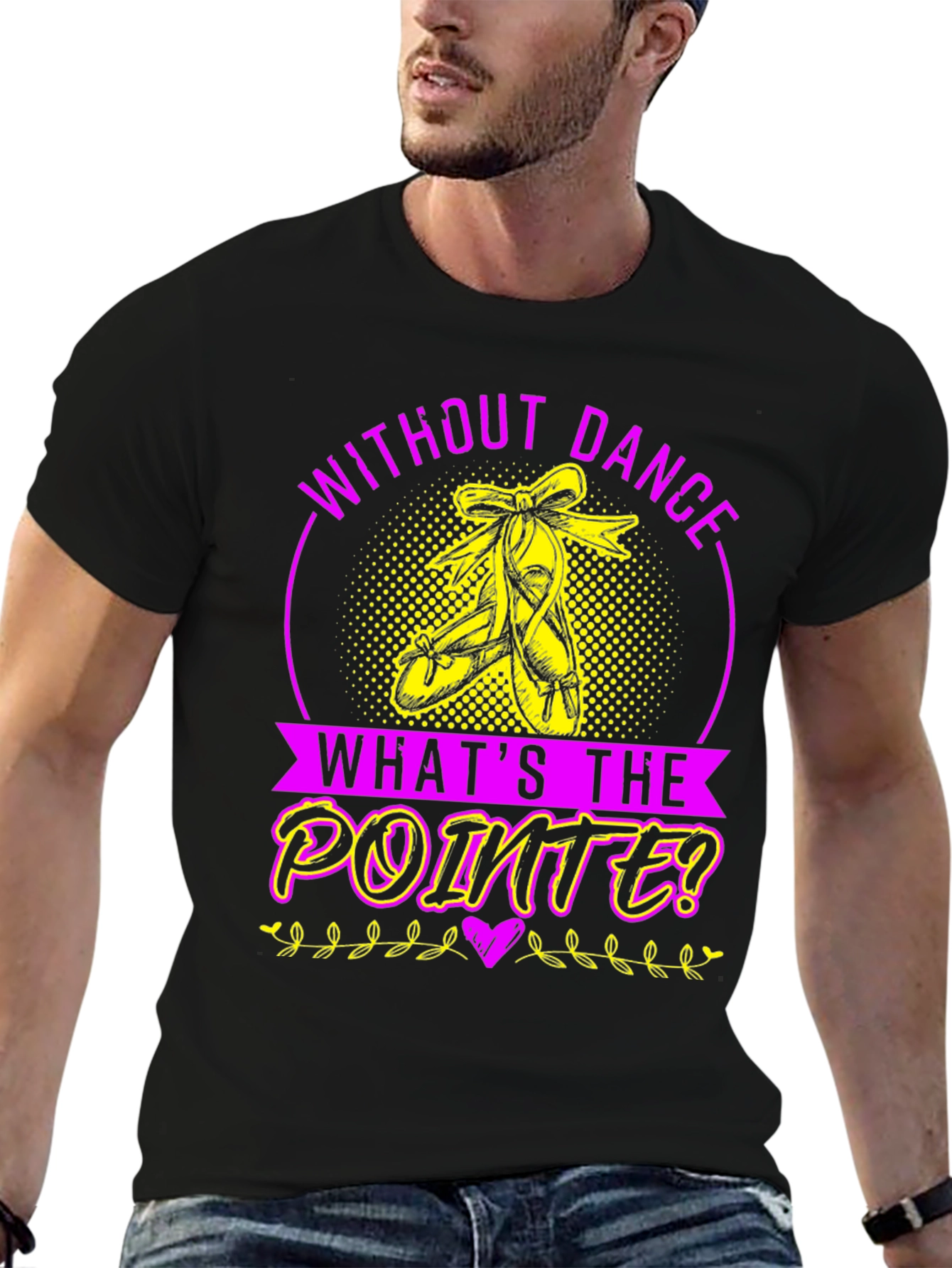 Black Dance Pointe T-Shirt - Ballet Lover Tee view 6
