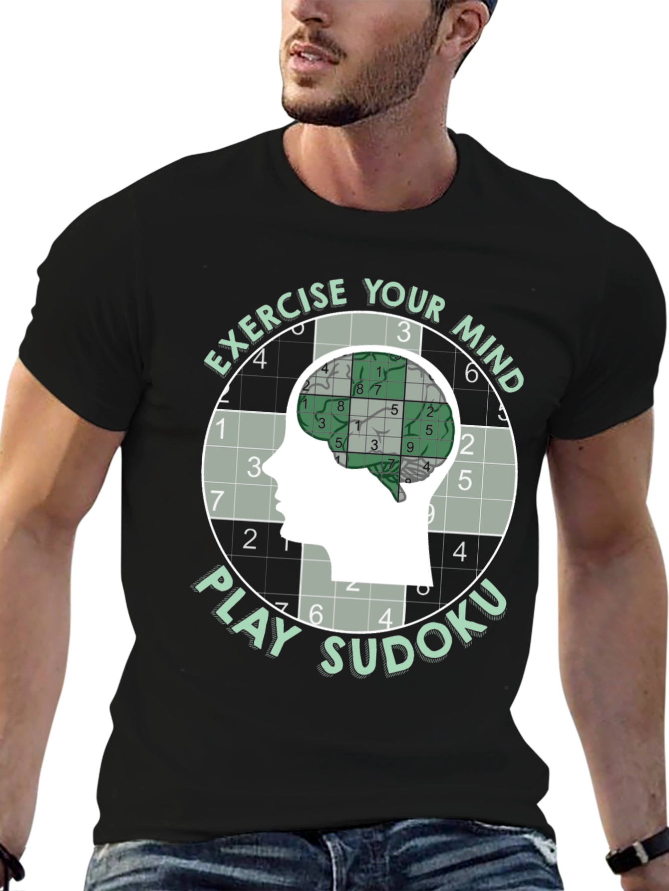Exercise Your Mind Play Sudoku T-Shirt - 6