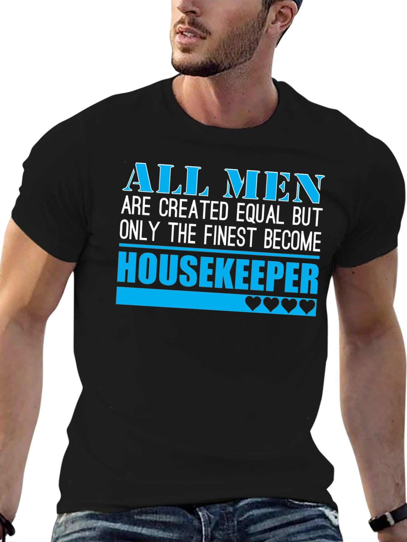 Black Finest Housekeeper Men's T-Shirt view 6