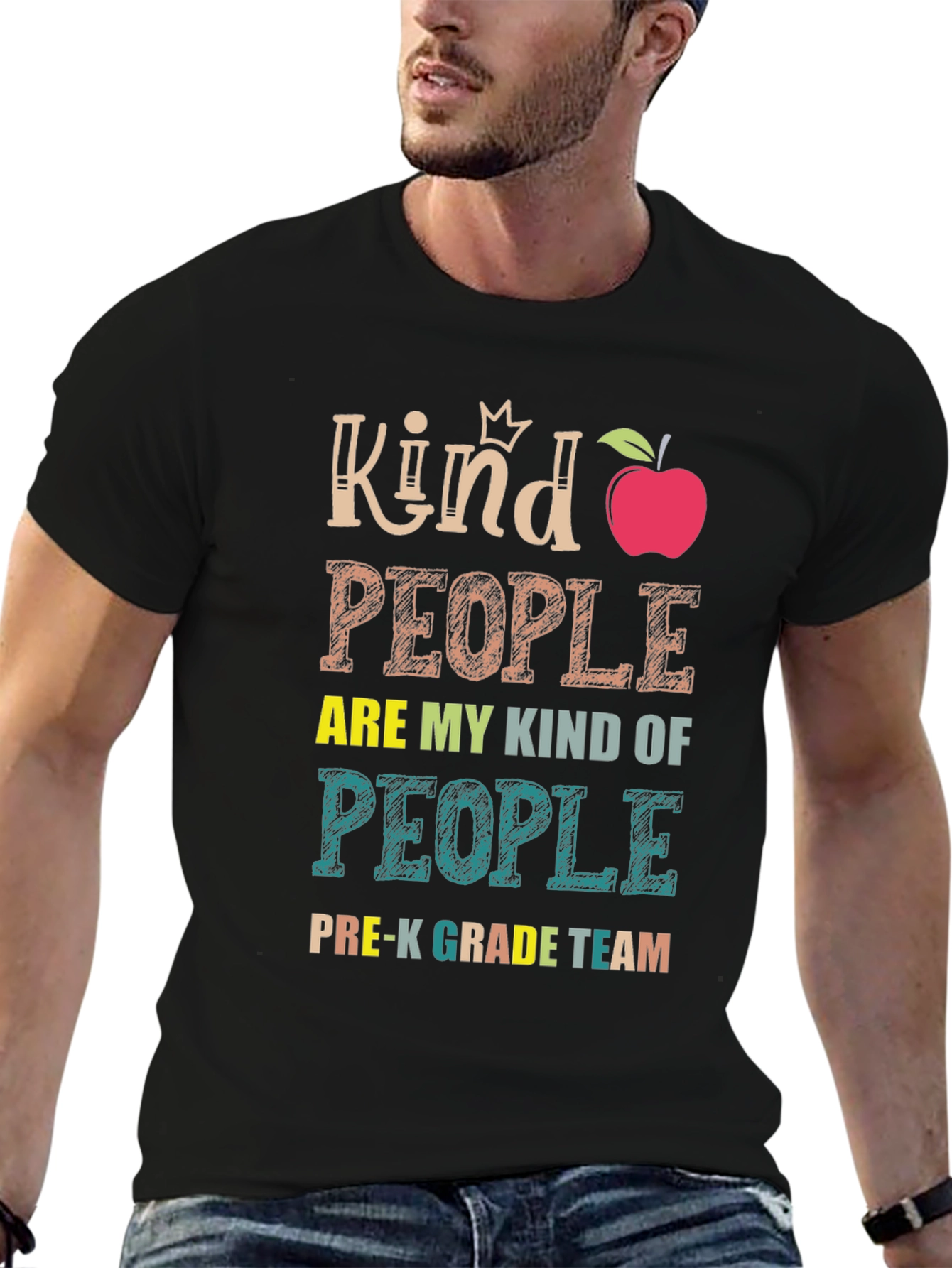 Black Kind People Pre-K Grade Team Teacher T-Shirt view 6