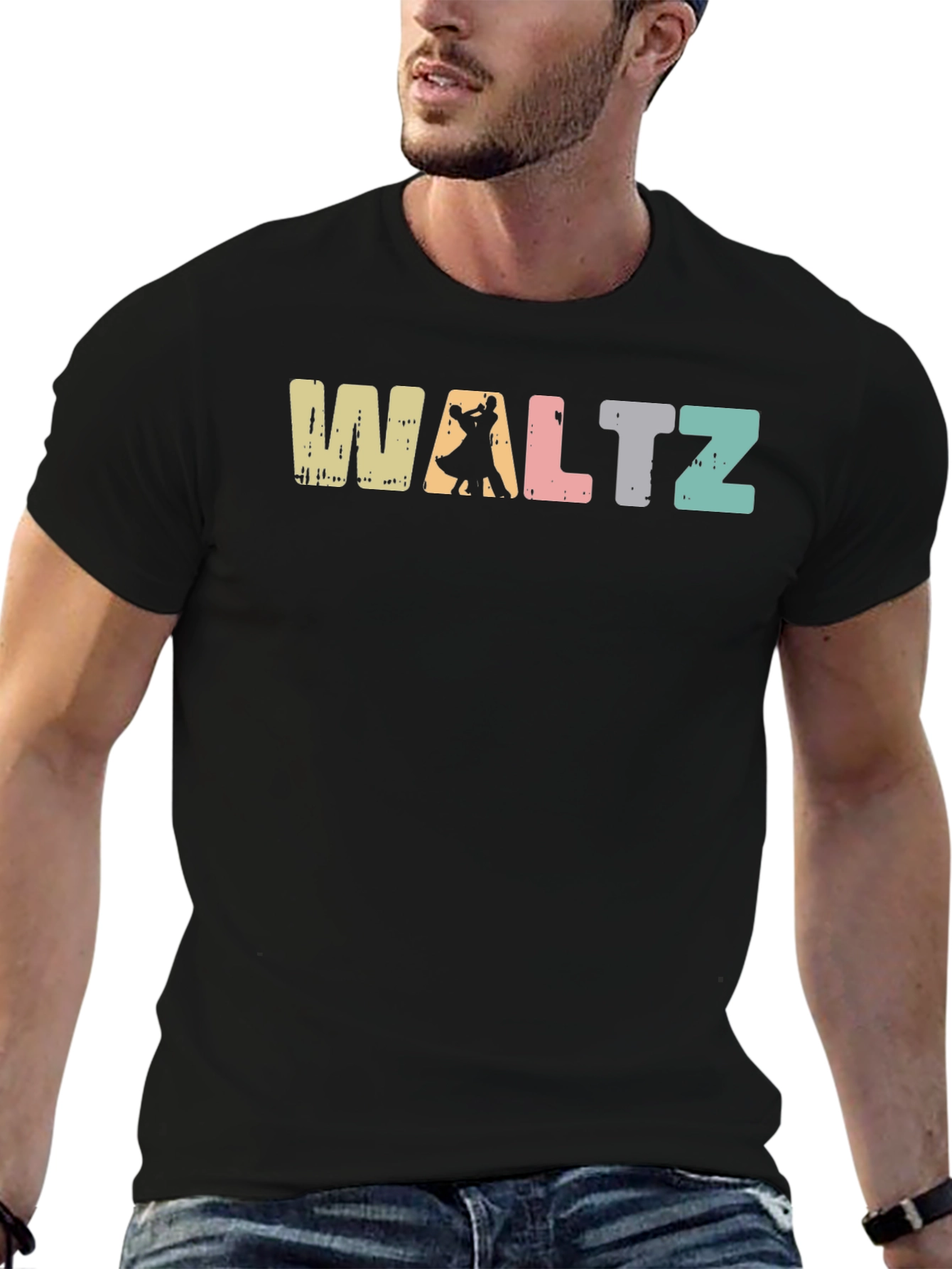 Black Waltz Dance Graphic Tee - Retro Style view 6