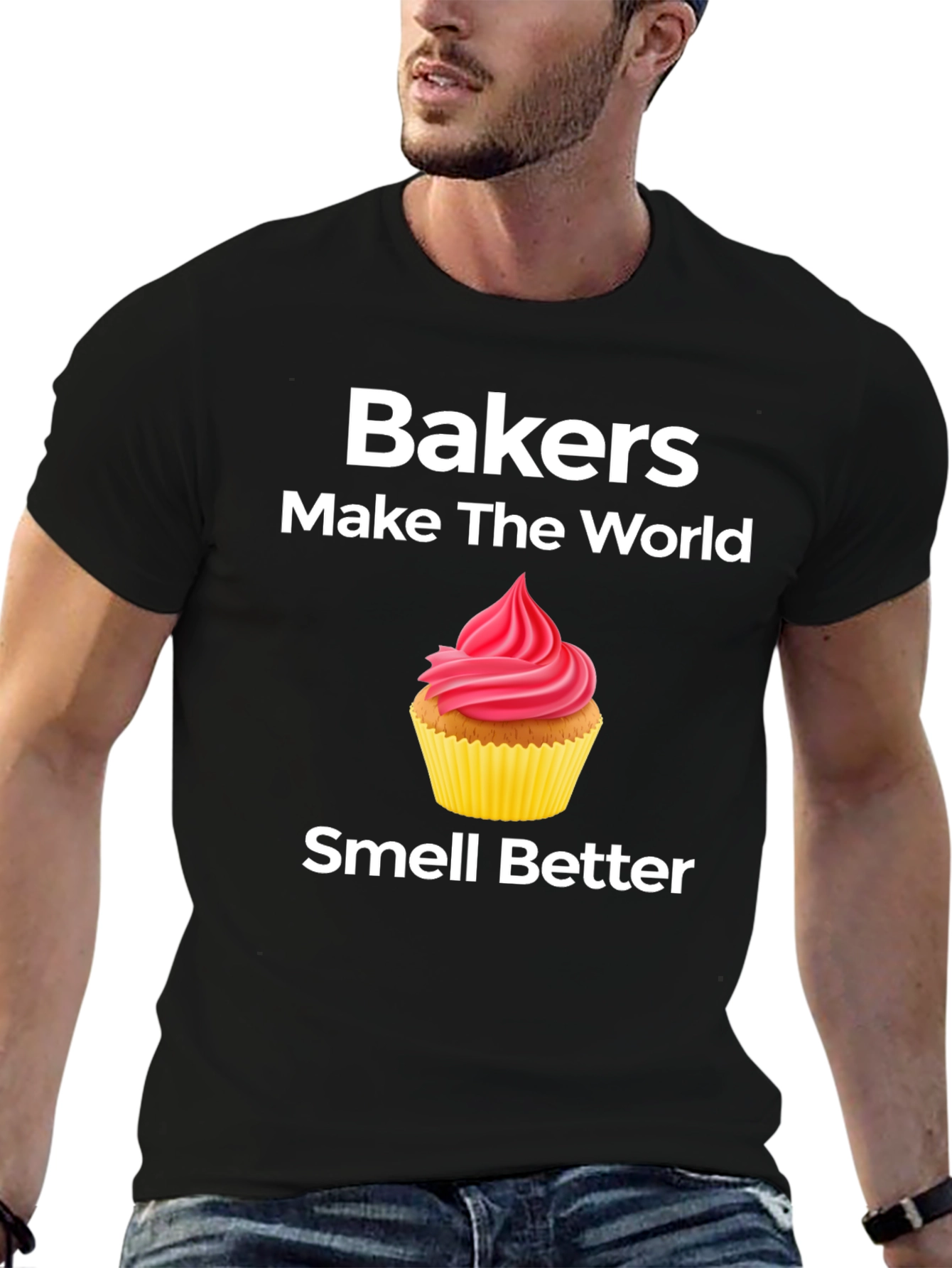 Black Baker's Make the World Smell Better T-Shirt view 6