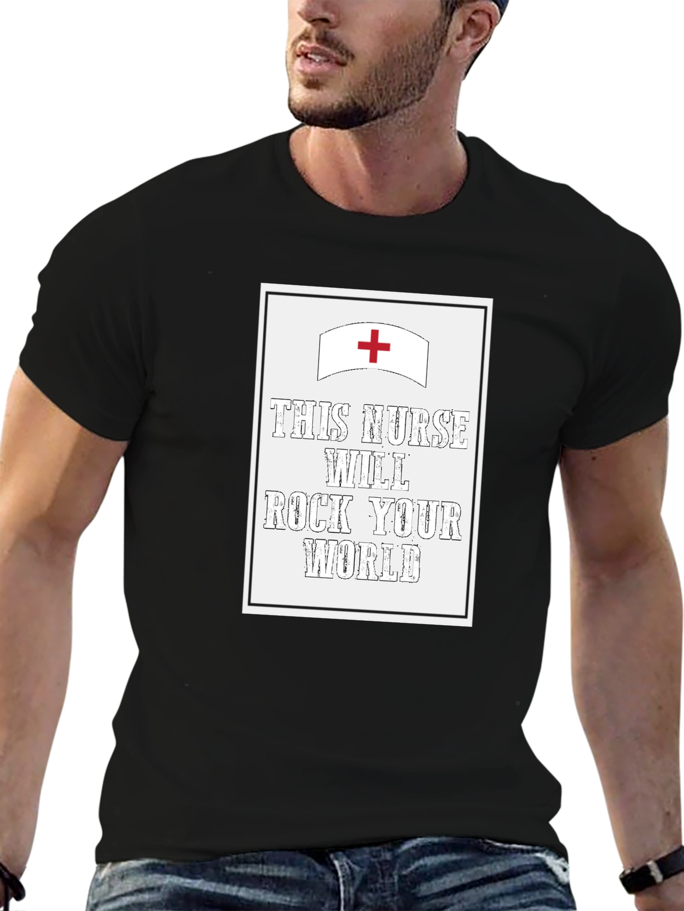 Black This Nurse Will Rock Your World T-Shirt view 6