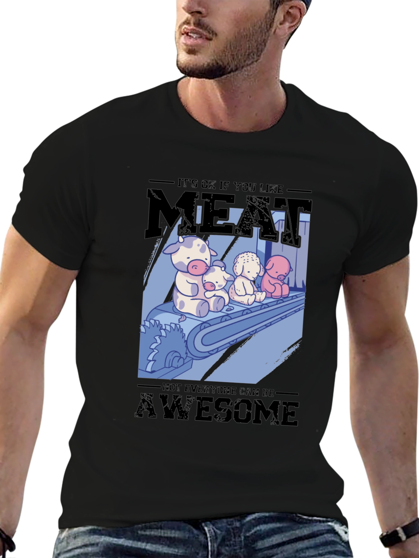 Black Meat Lover's T-Shirt: It's OK if You Like Meat! view 6
