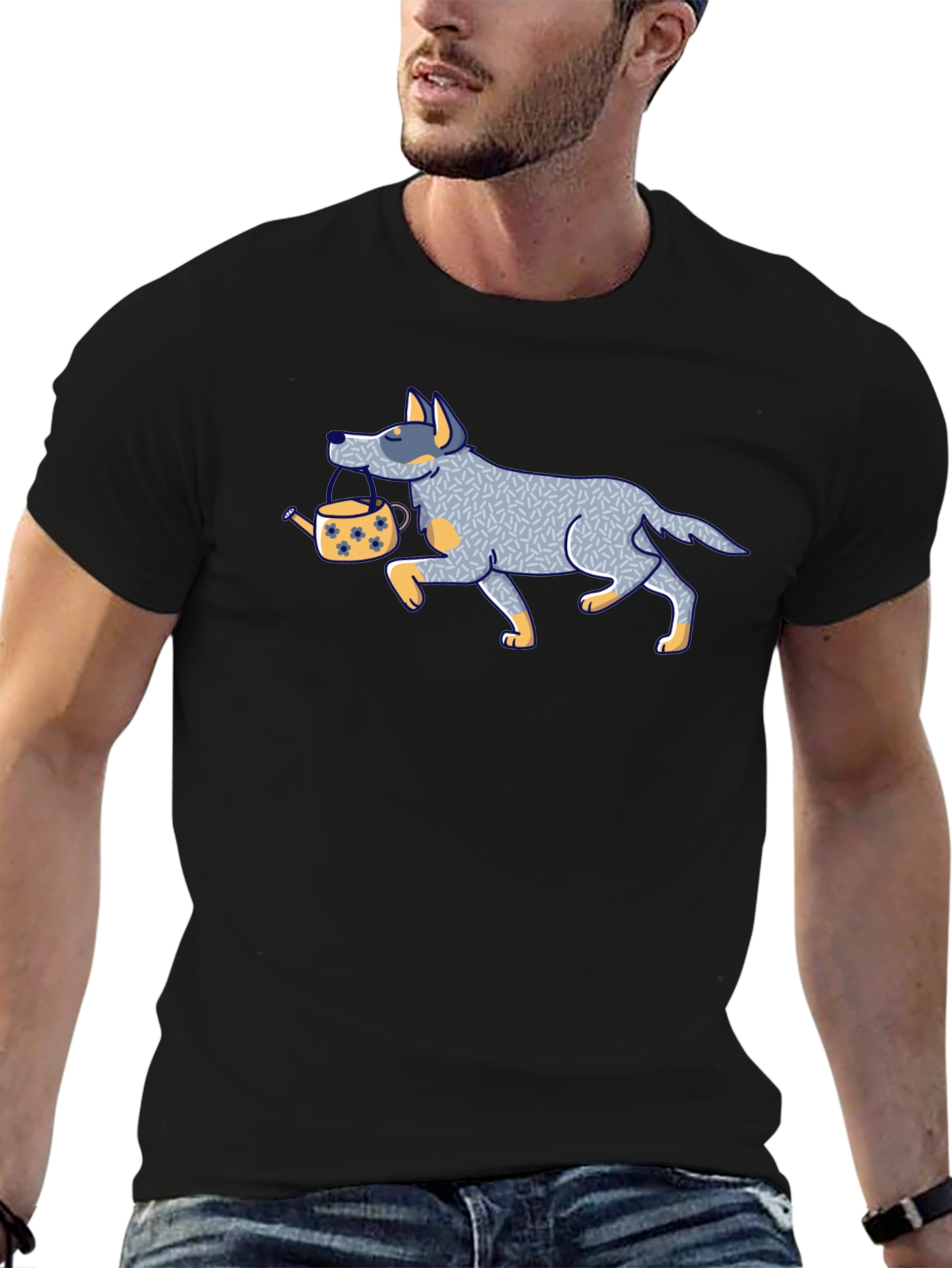 Dog with Teapot Graphic Tee - 6