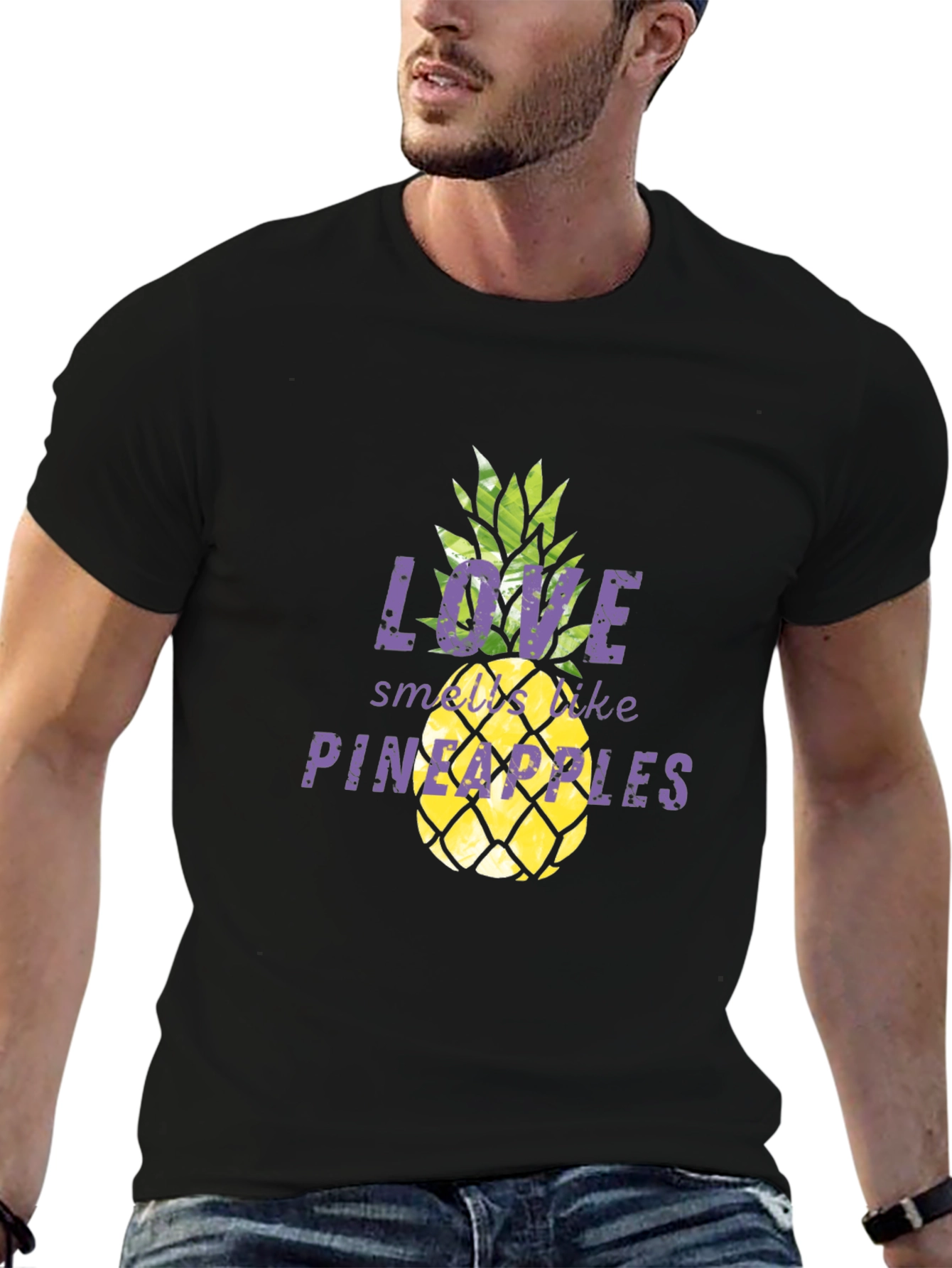Black Love Smells Like Pineapples Graphic Tee view 6