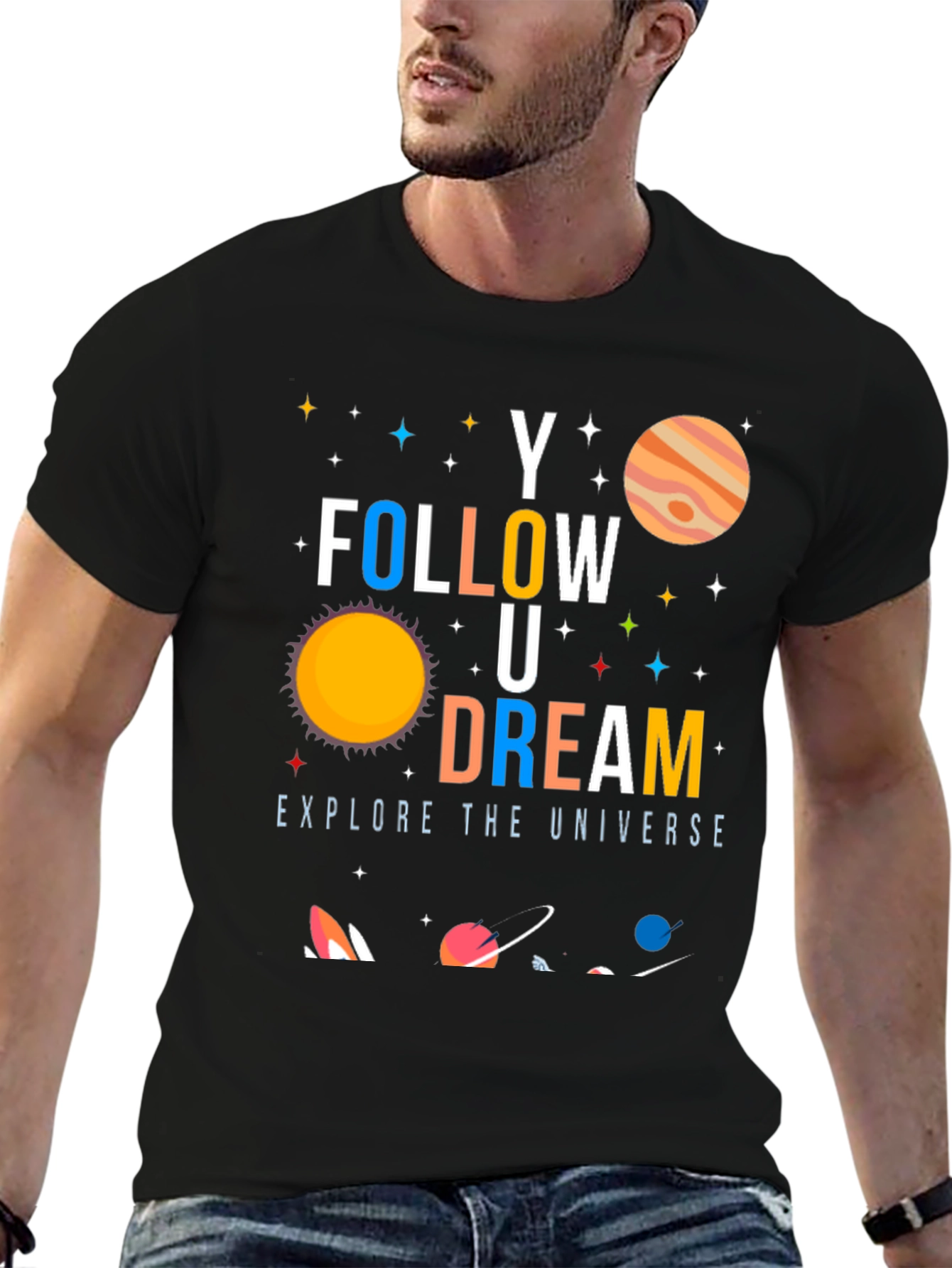 Follow Your Dream Universe Graphic T-Shirt - 6