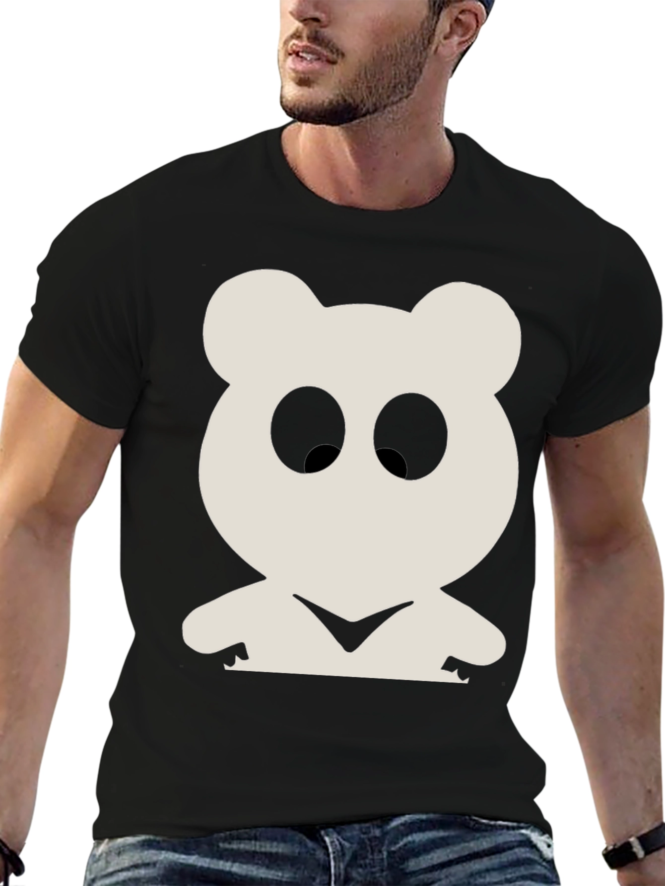 Black Bear Graphic Tee - Black Unisex T-Shirt view 6
