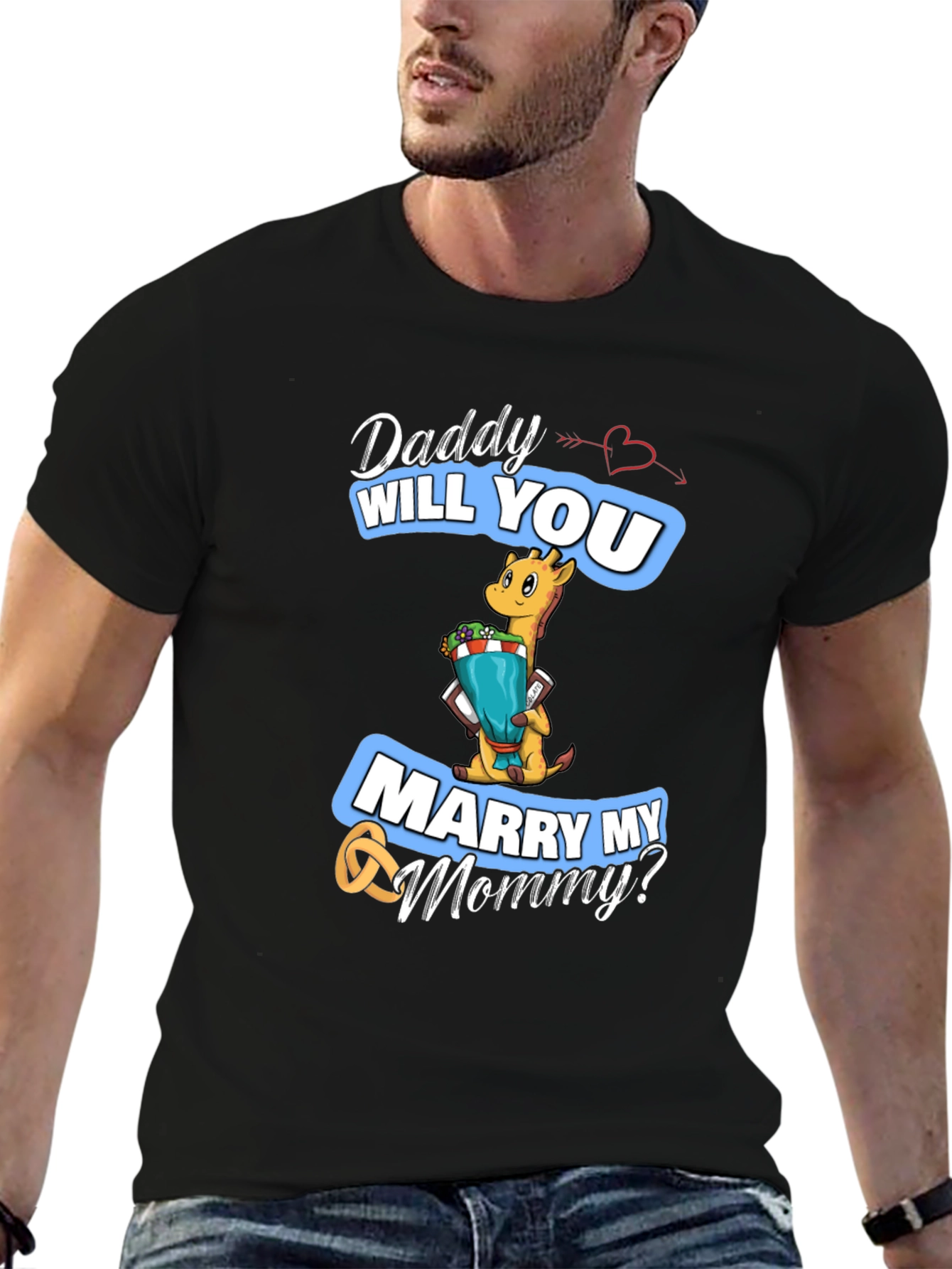 Black Daddy Will You Marry My Mommy? T-Shirt view 6
