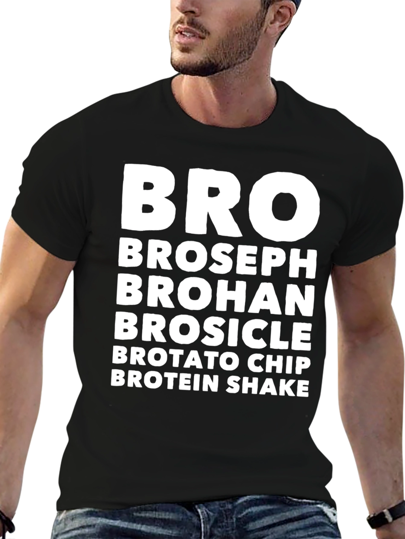 Black Bro Novelty Graphic T-Shirt view 6