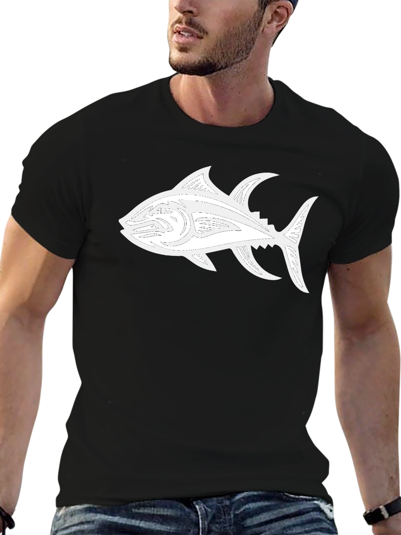 Black Black Tuna Graphic Tee - Stylish Comfort view 6