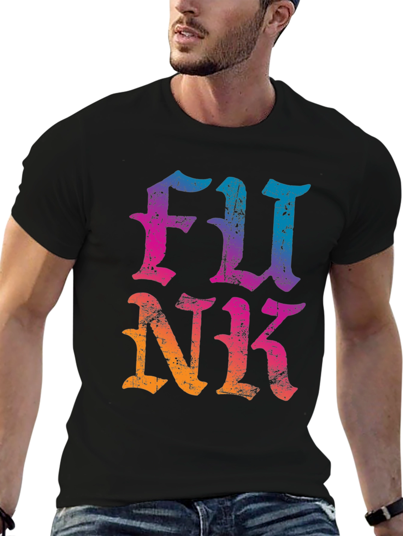 Black Retro Funk T-Shirt view 6