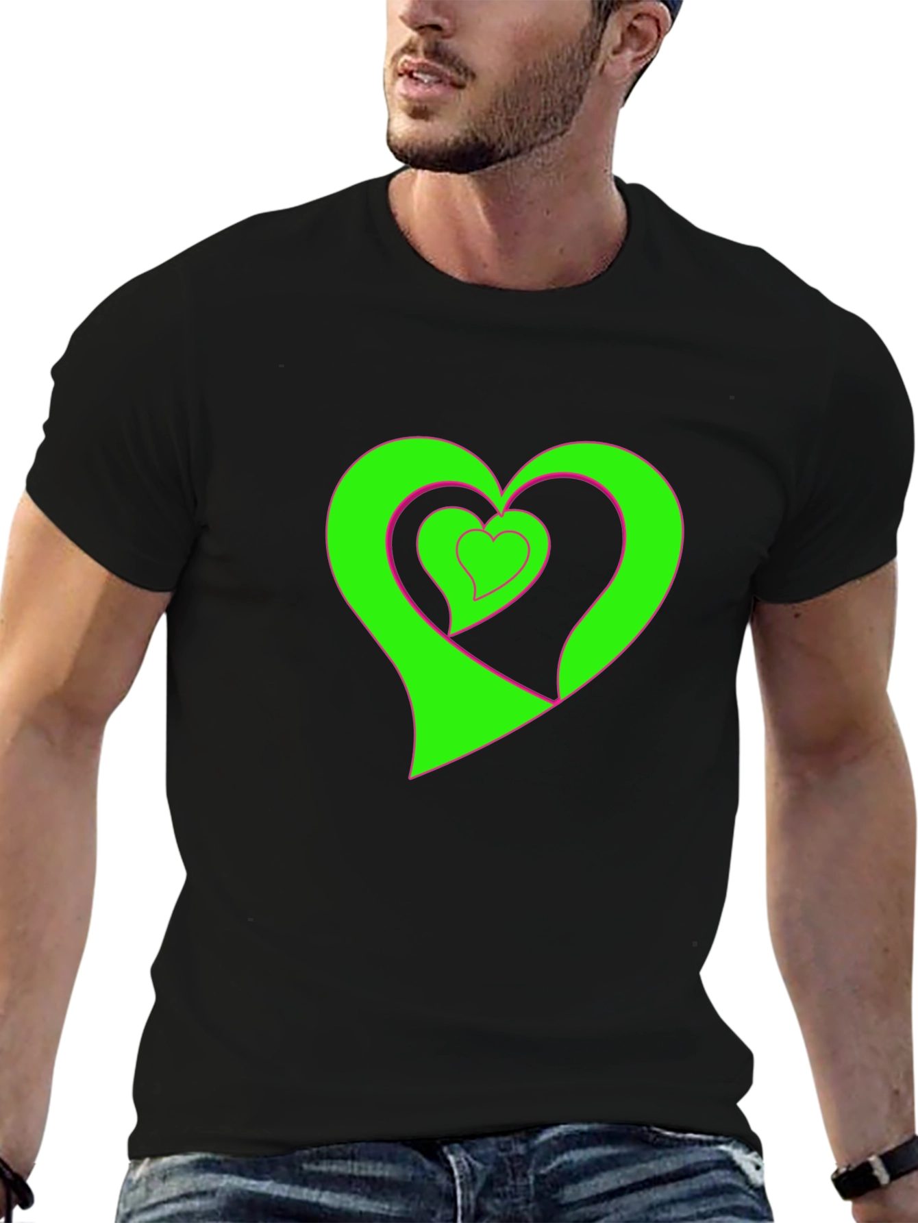 Black Heart Graphic Black Tee view 6