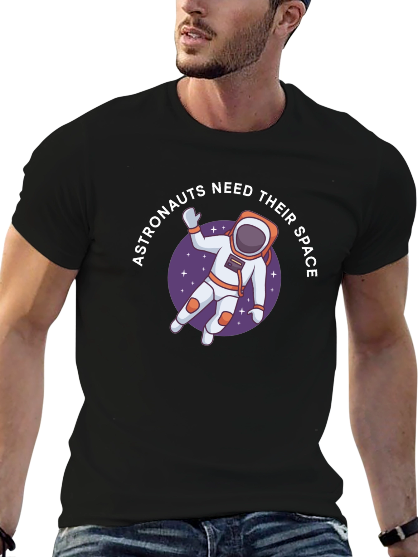 Black Astronauts Need Space T-Shirt - Unique Graphic Tee view 6