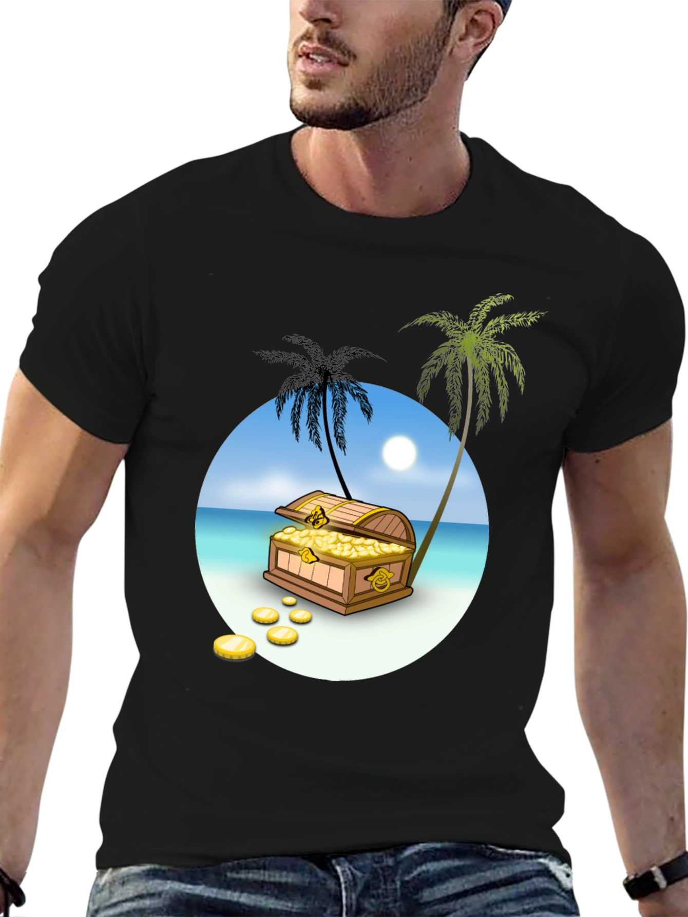 Treasure Island Graphic Tee - Men's Black T-Shirt - 6