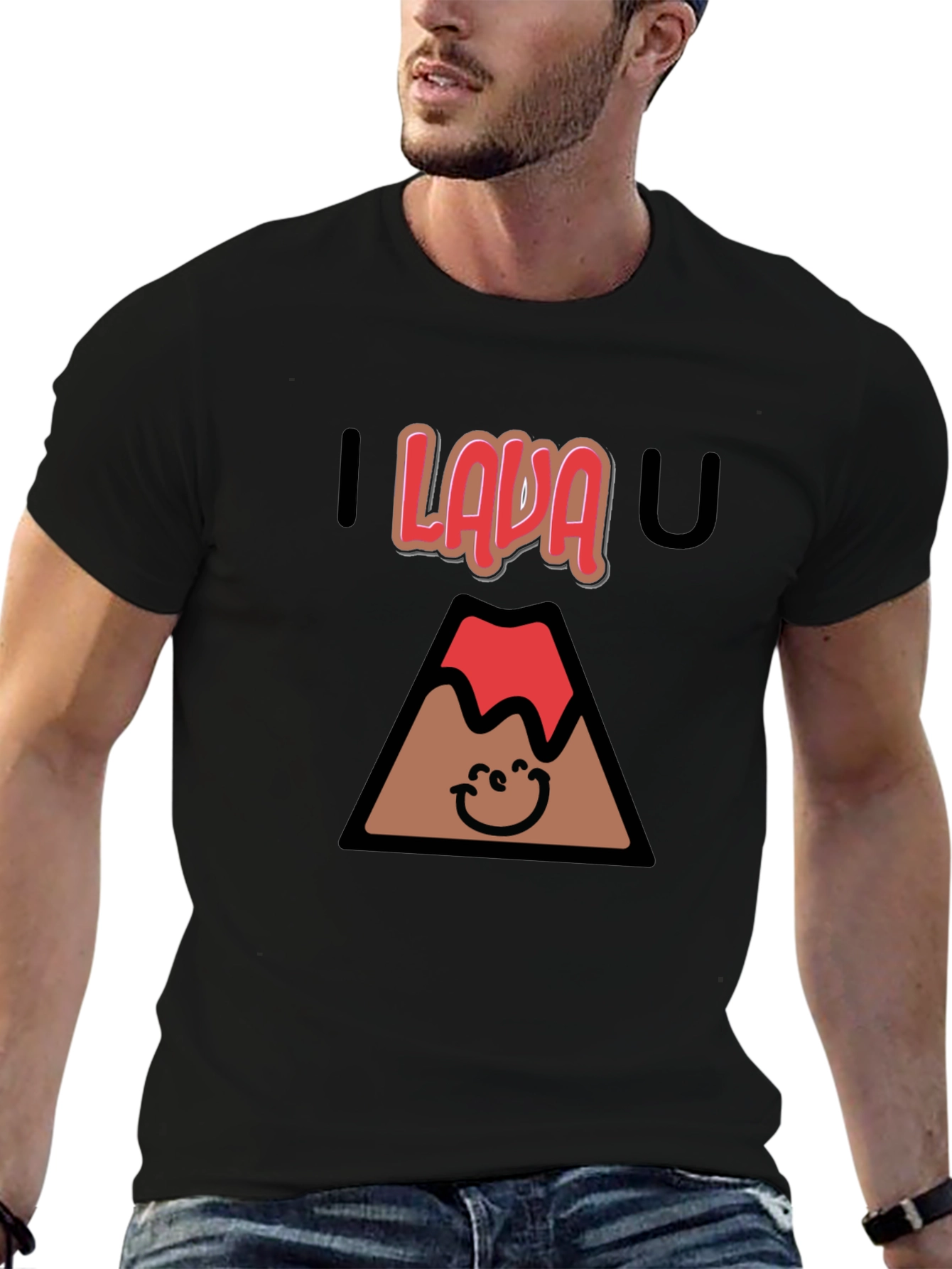Black I Lava You Graphic Tee view 6