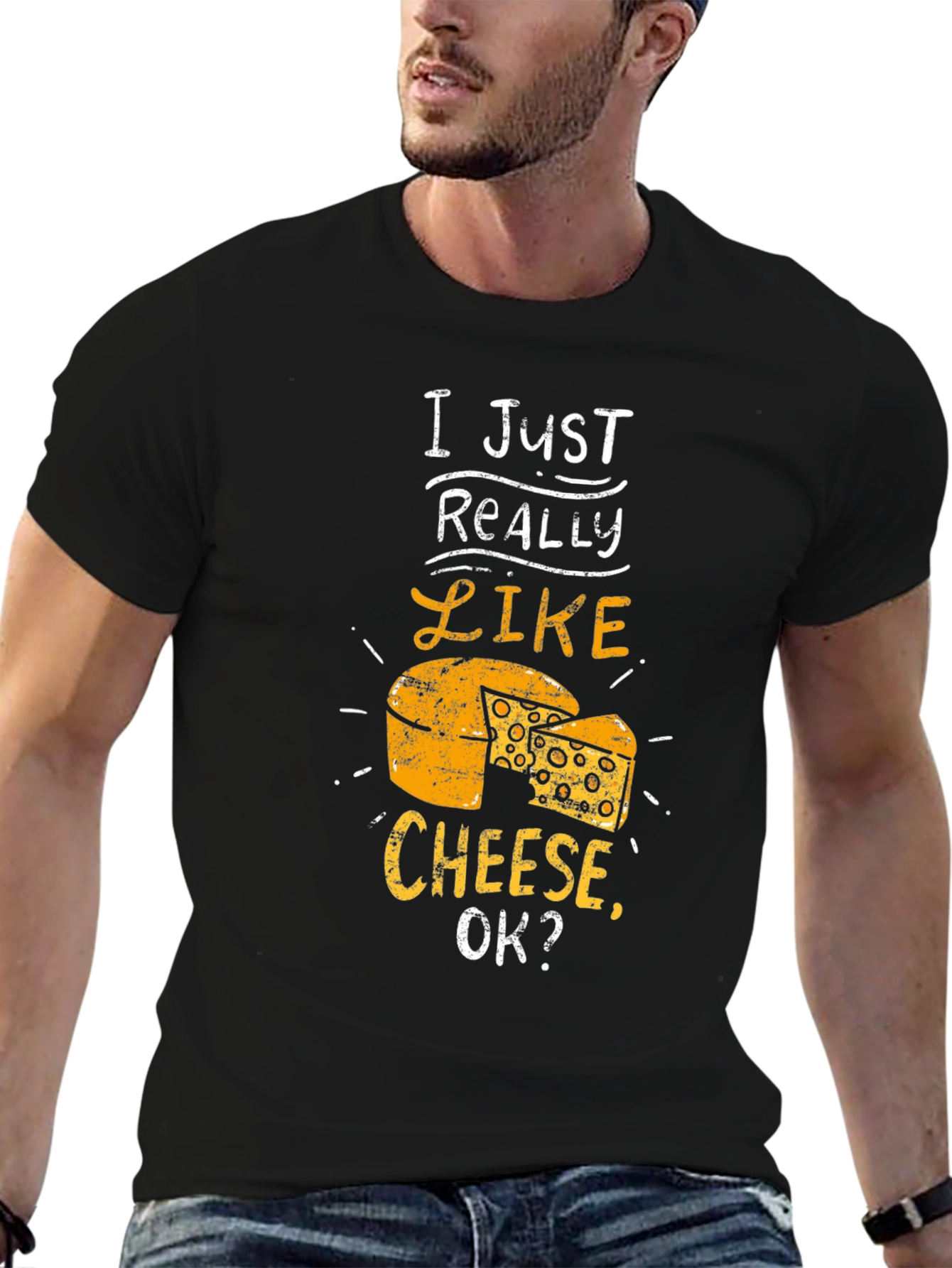 Funny Cheese Lover T-Shirt - I Just Really Like Cheese - 6