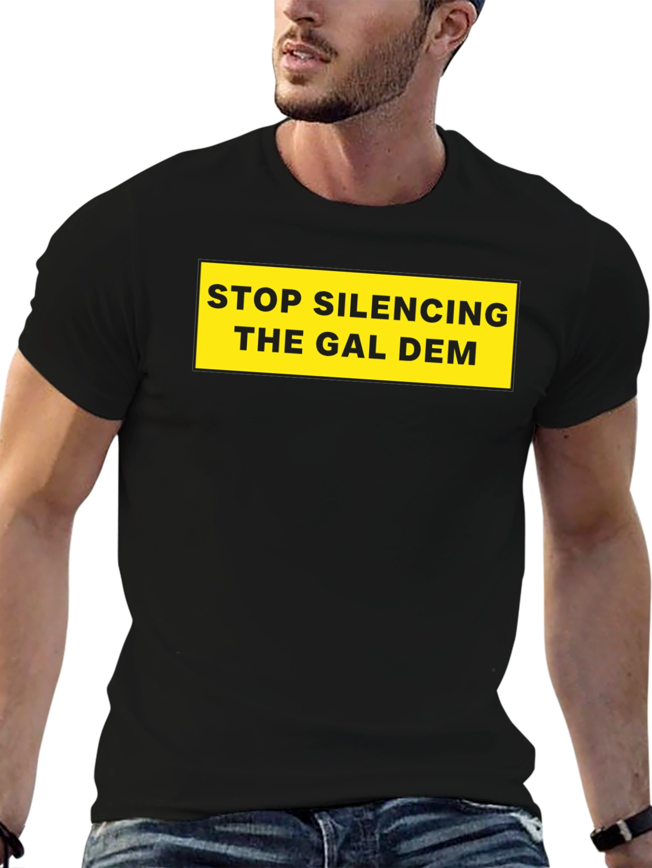 Black Stop Silencing The Gal Dem T-Shirt view 6