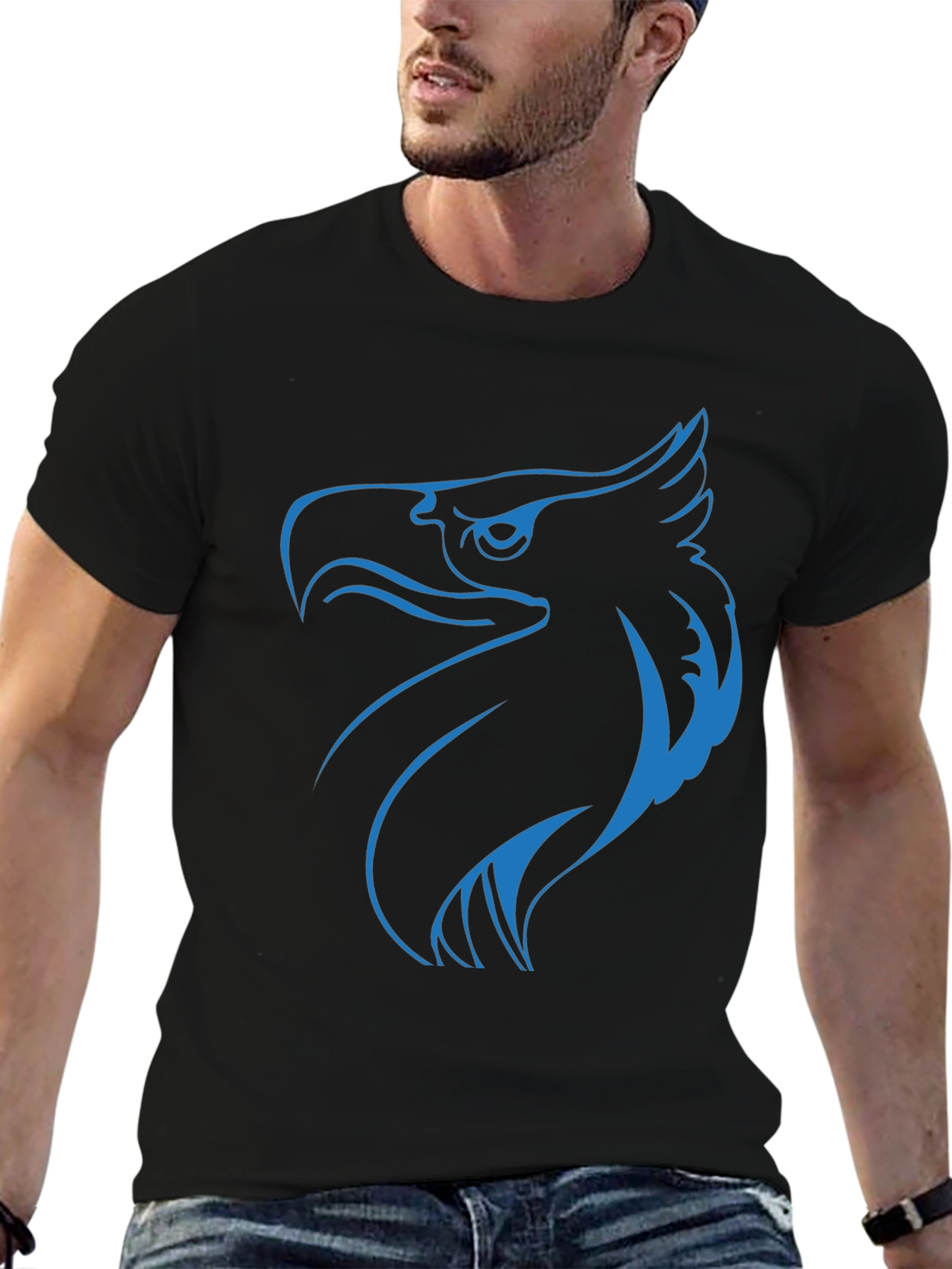 Black Eagle Graphic Tee - Black Short Sleeve T-Shirt view 6