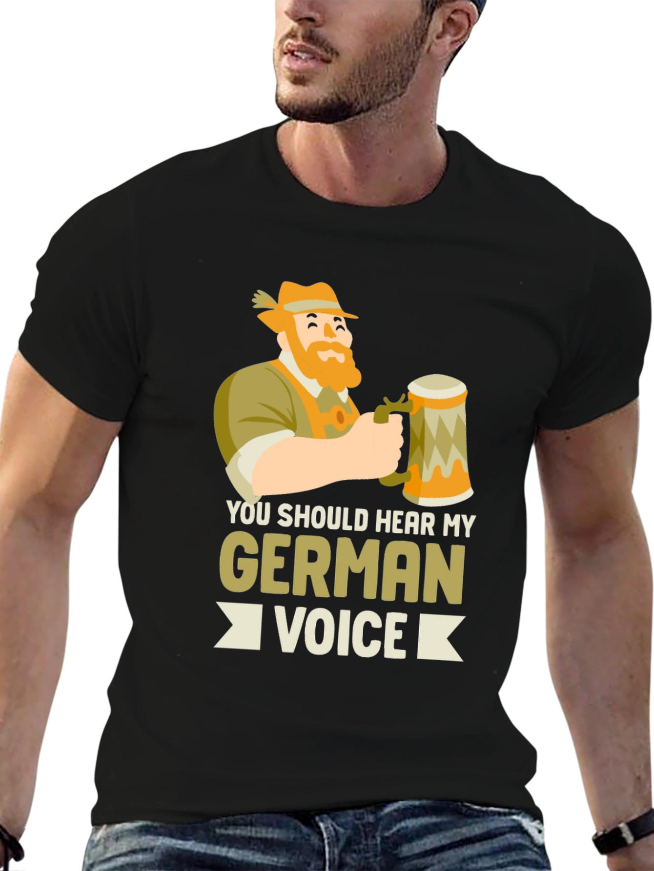 Black German Voice Black Graphic Tee view 6