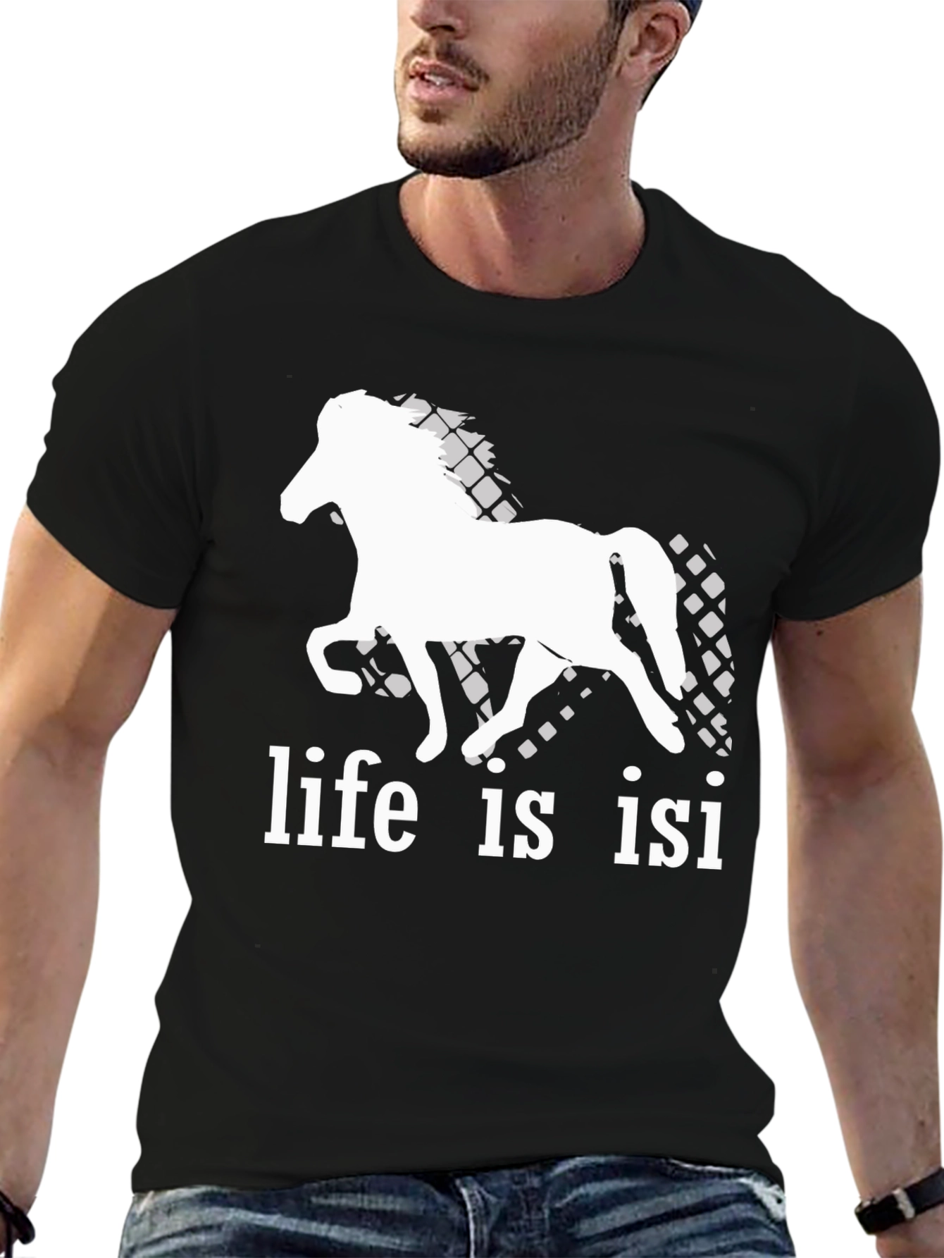 Black Life is Isi T-Shirt - Horse Lover Tee view 6