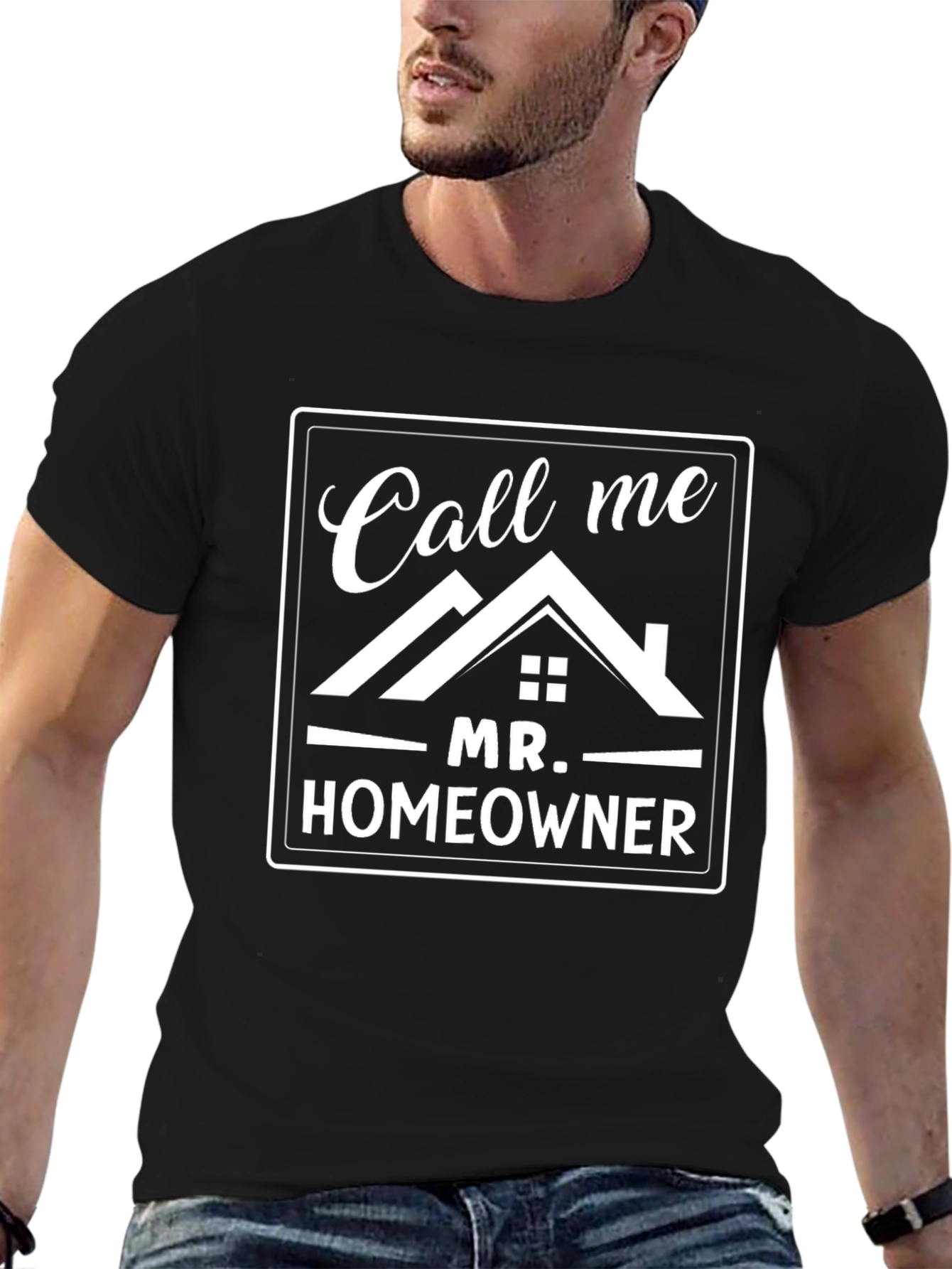Black Call Me Mr. Homeowner Graphic Tee view 6
