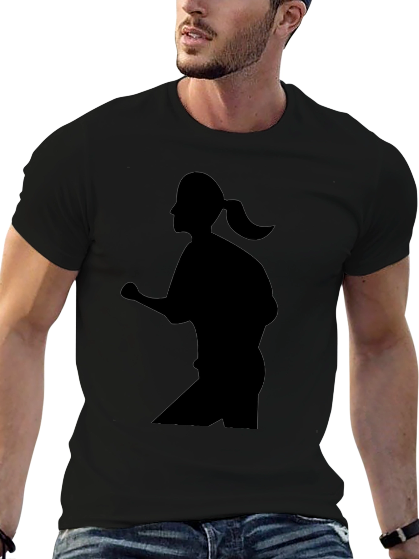 Black Silhouette Runner Black T-Shirt view 6