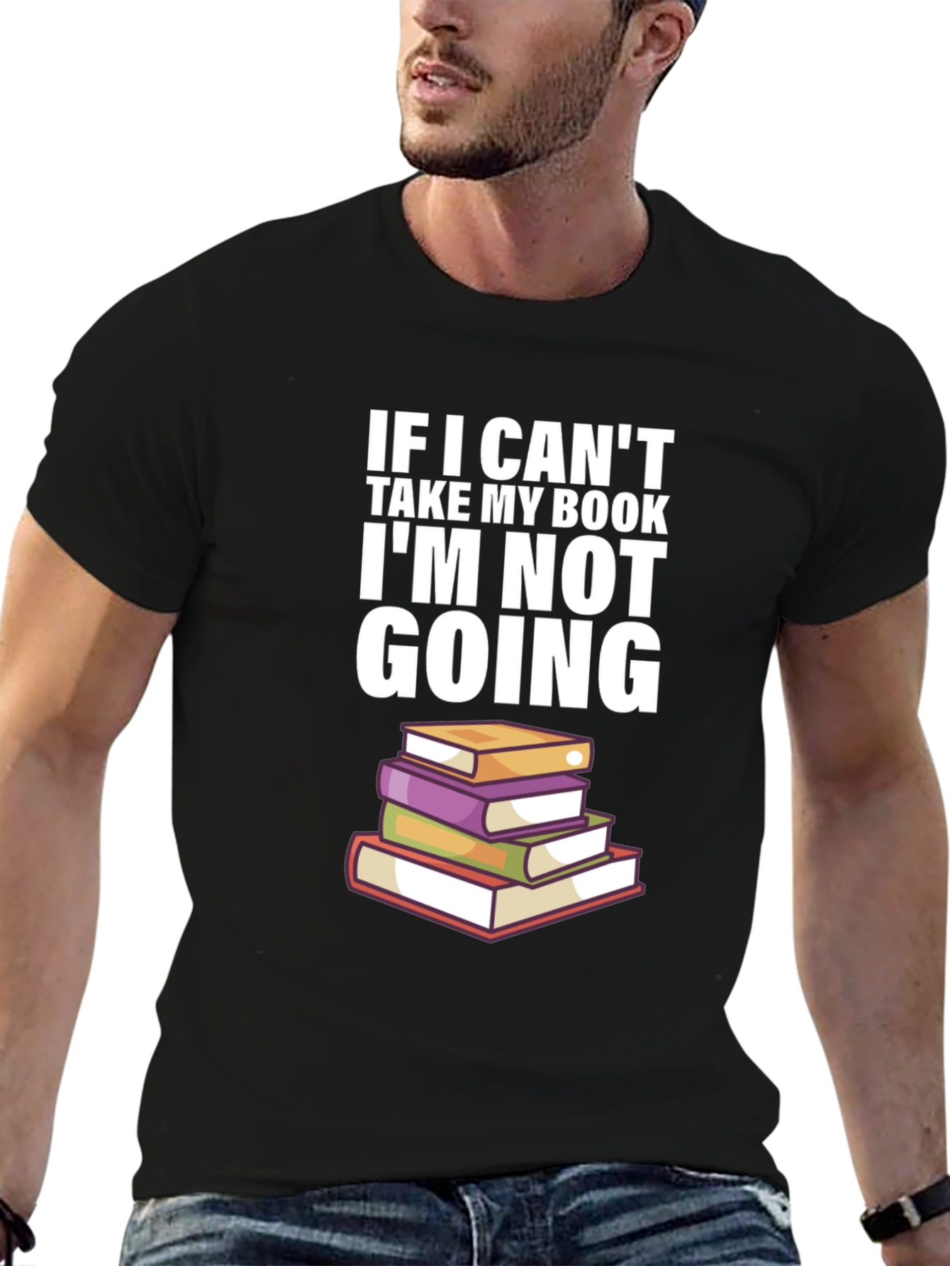 Black Book Lover T-Shirt - If I Can't Take My Book! view 6