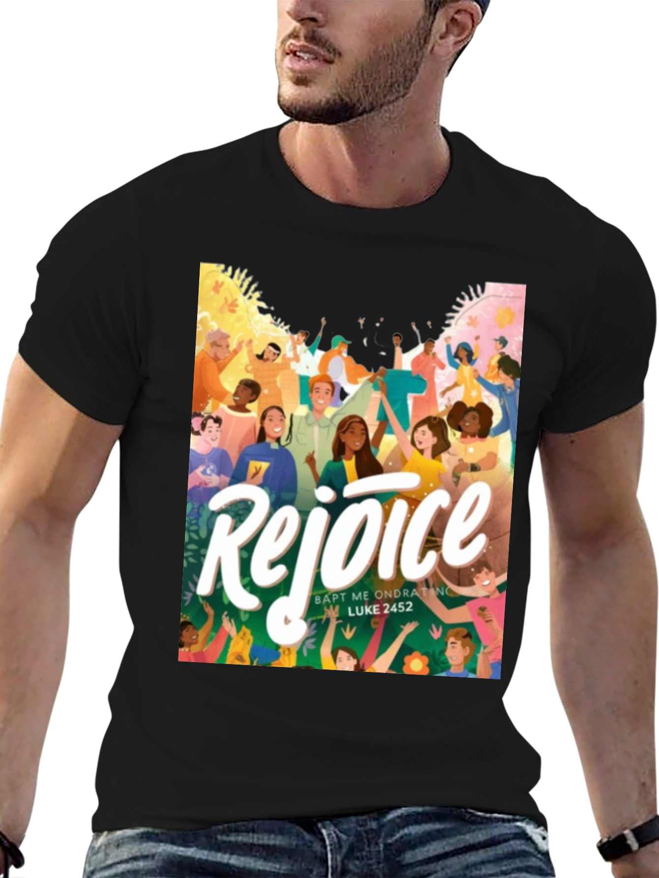 Rejoice Graphic Print T-Shirt - 6