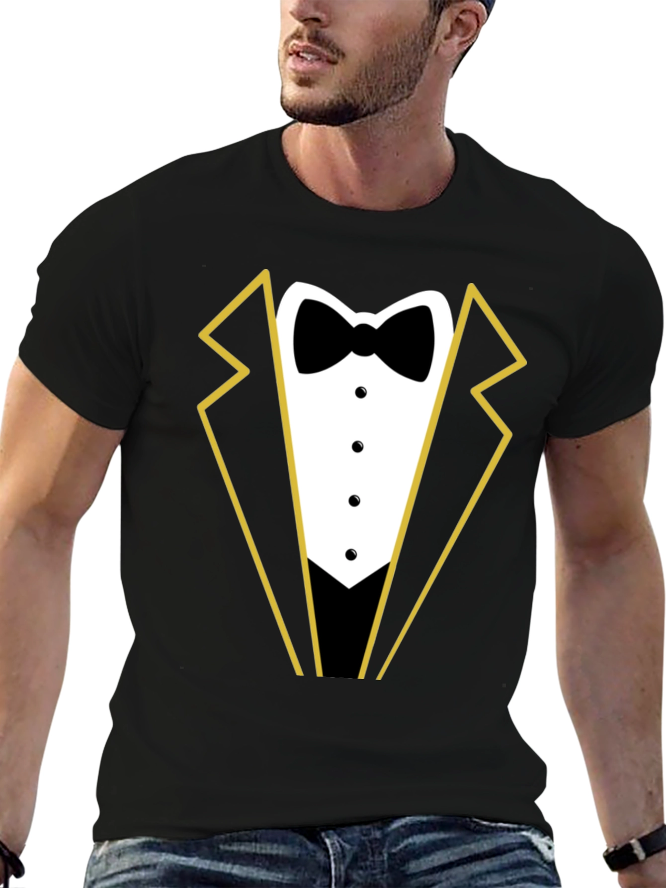 Black Tuxedo Graphic Tee - Formal Fun! view 6
