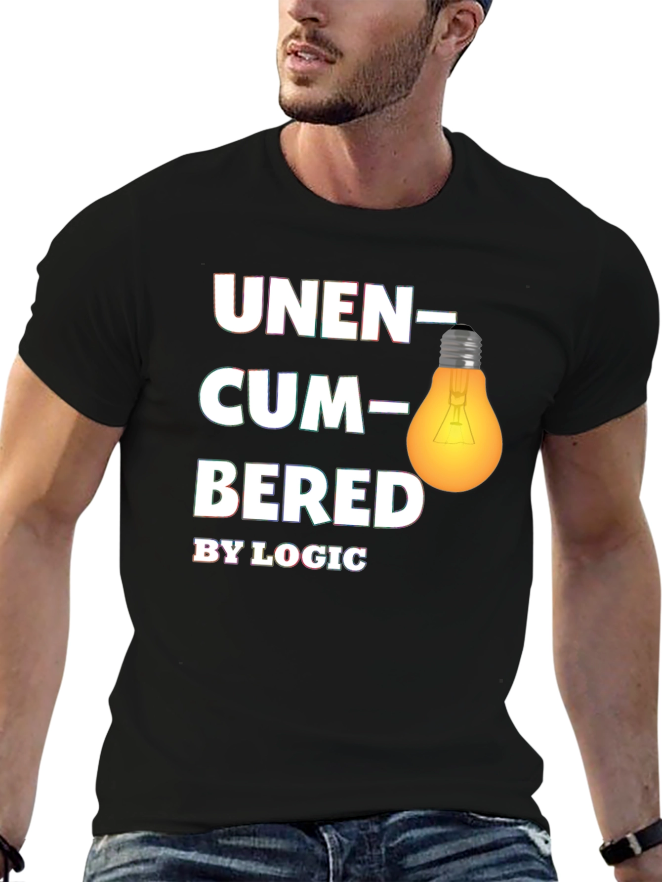 Black Unencumbered By Logic T-Shirt view 6