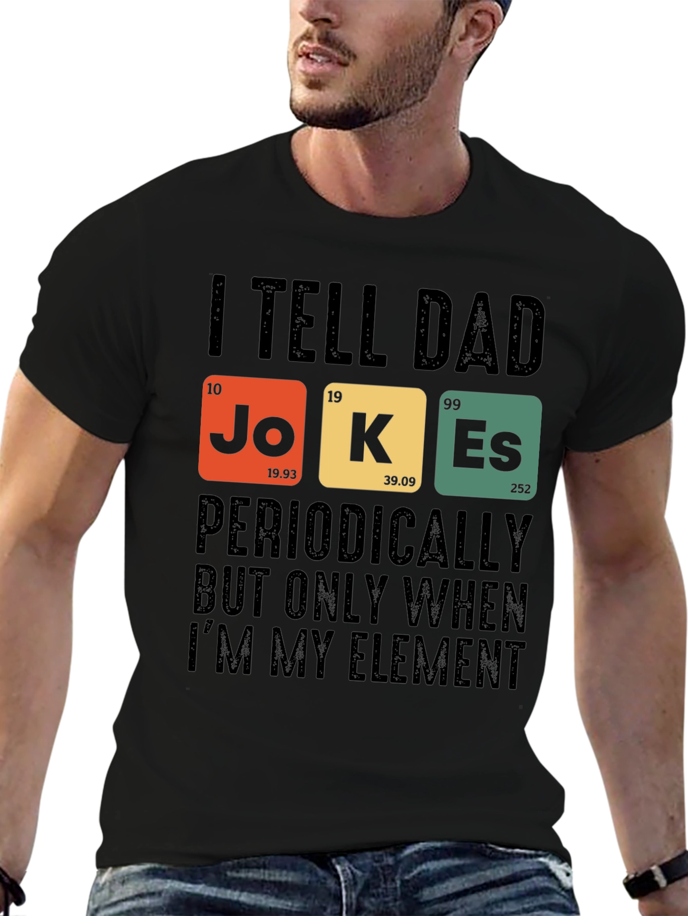 Black Dad Jokes T-Shirt: Periodic Table Element Humor view 6