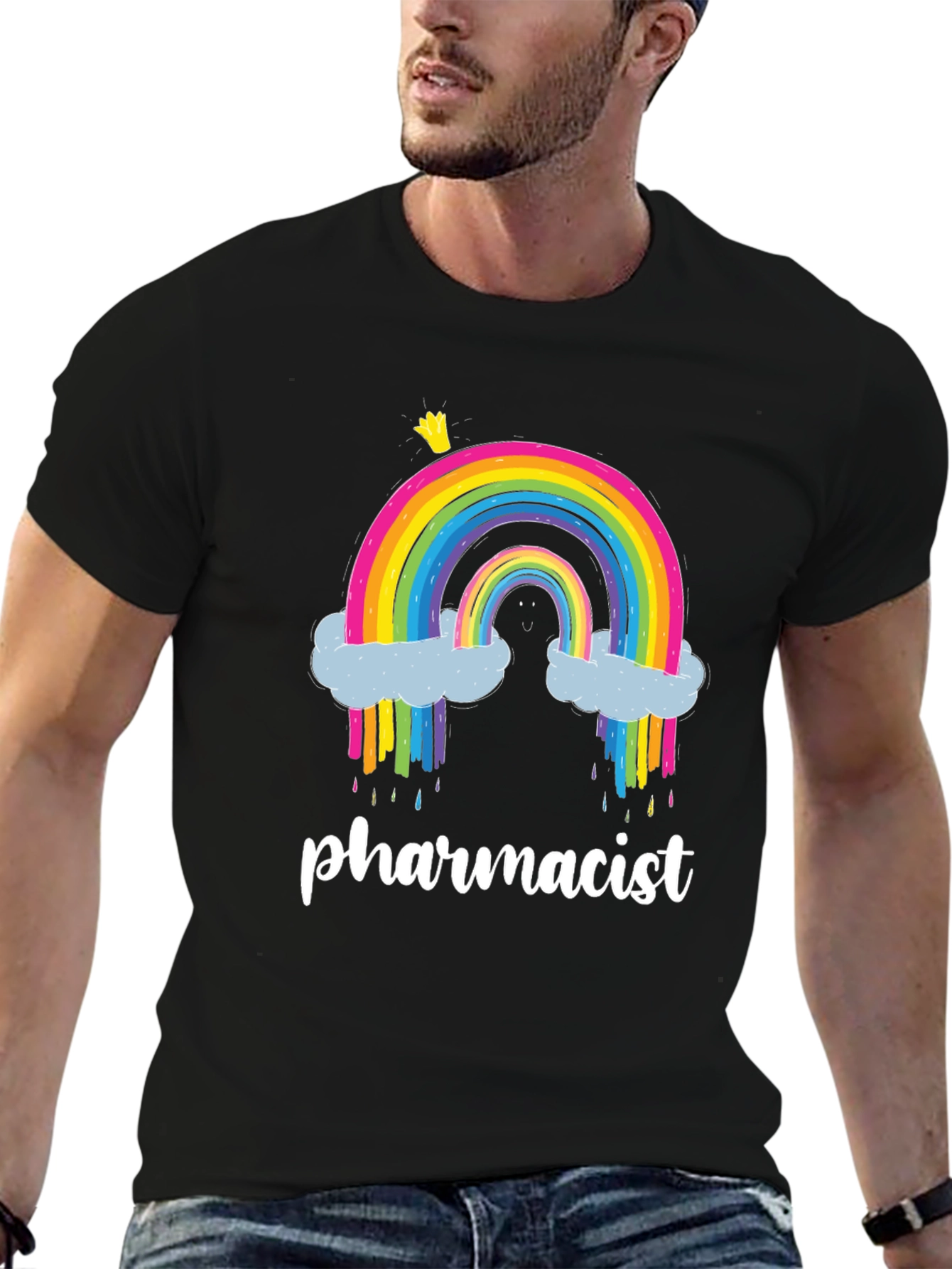 Black Rainbow Pharmacist T-Shirt view 6
