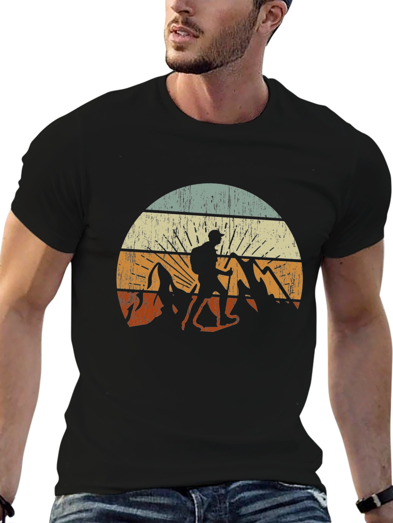 Black Vintage Hiker T-Shirt - Adventure Awaits view 6