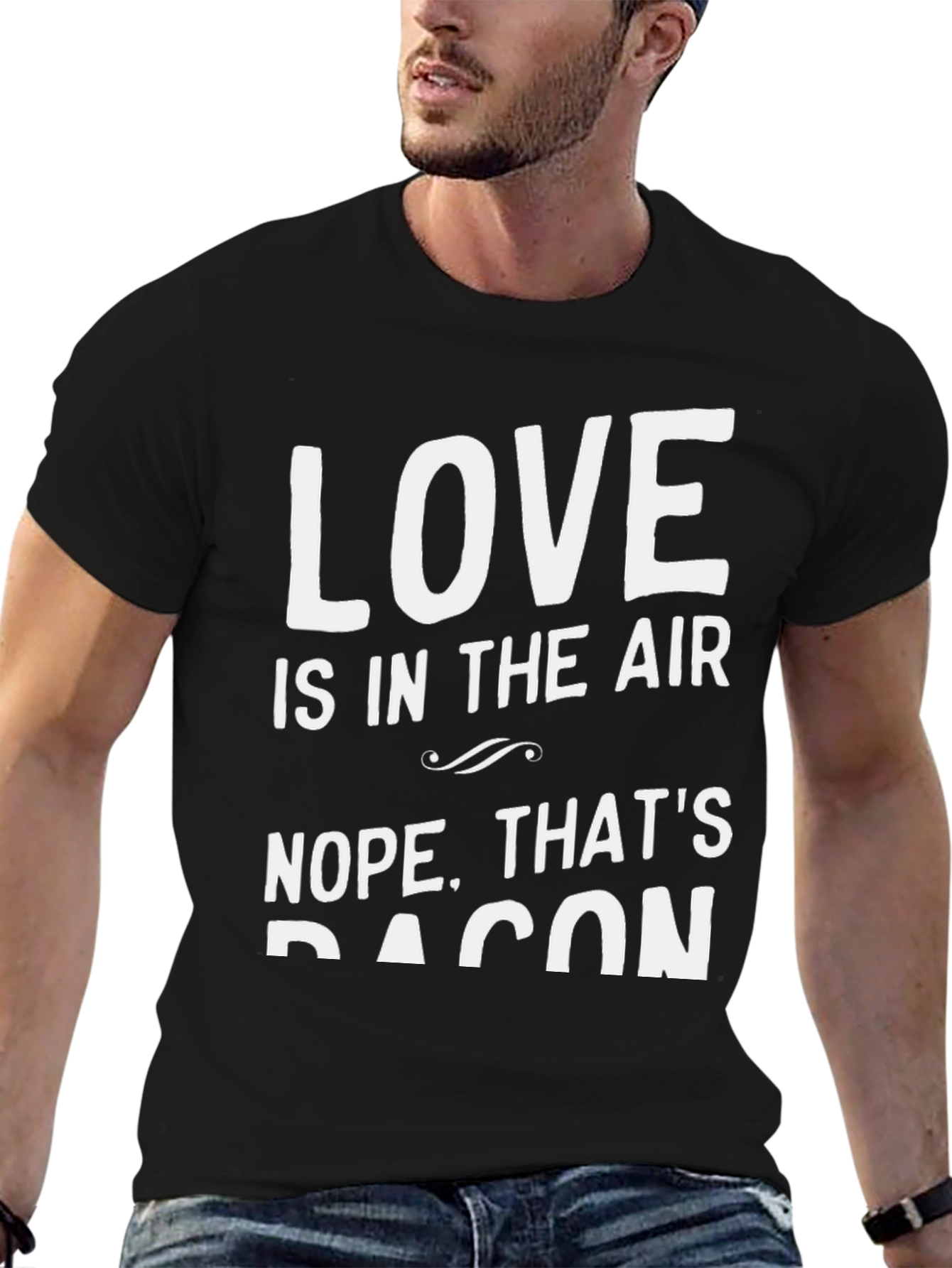 Black Love is in the Air? Bacon T-Shirt view 6