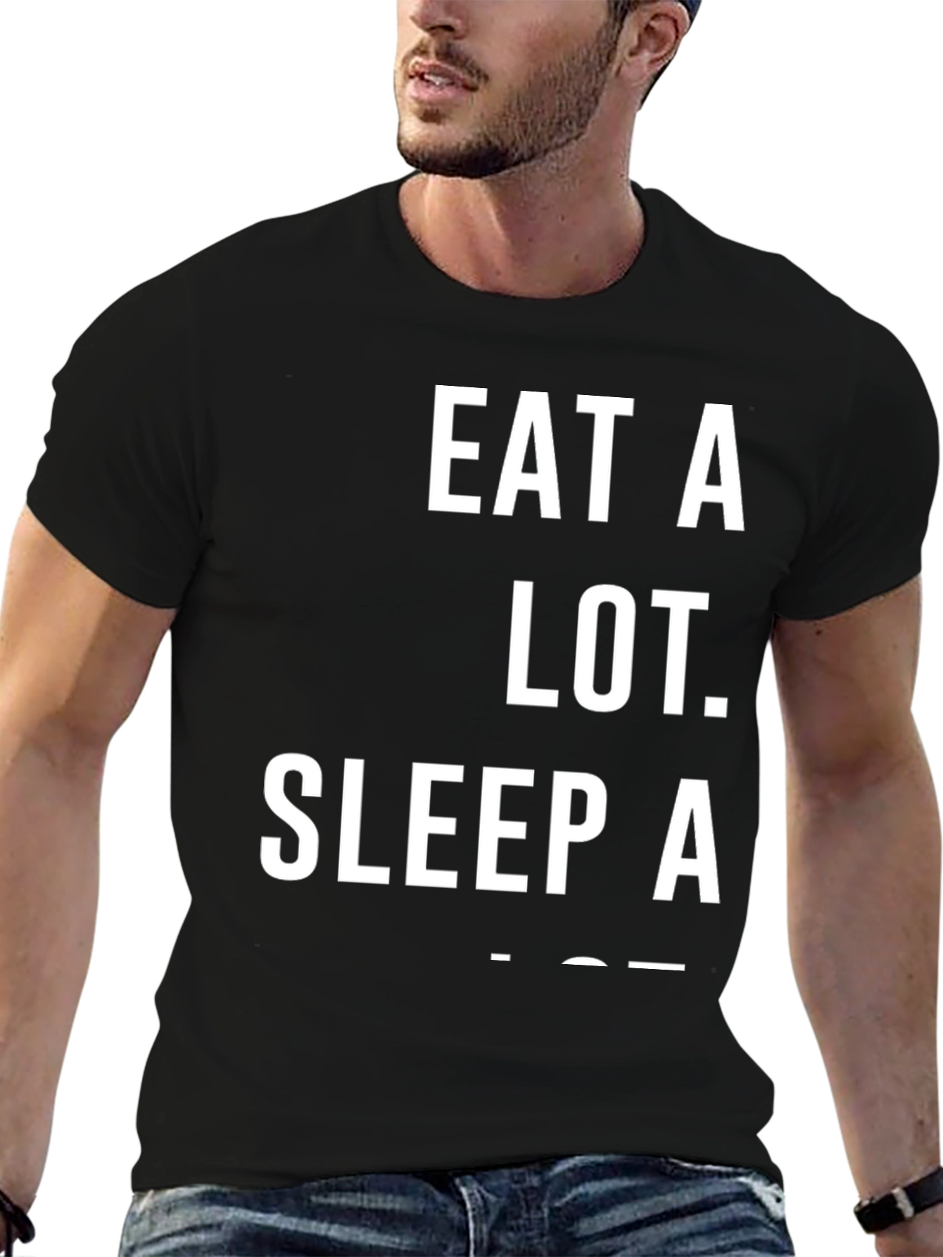 Black Eat, Sleep, Game Black Graphic Tee view 6