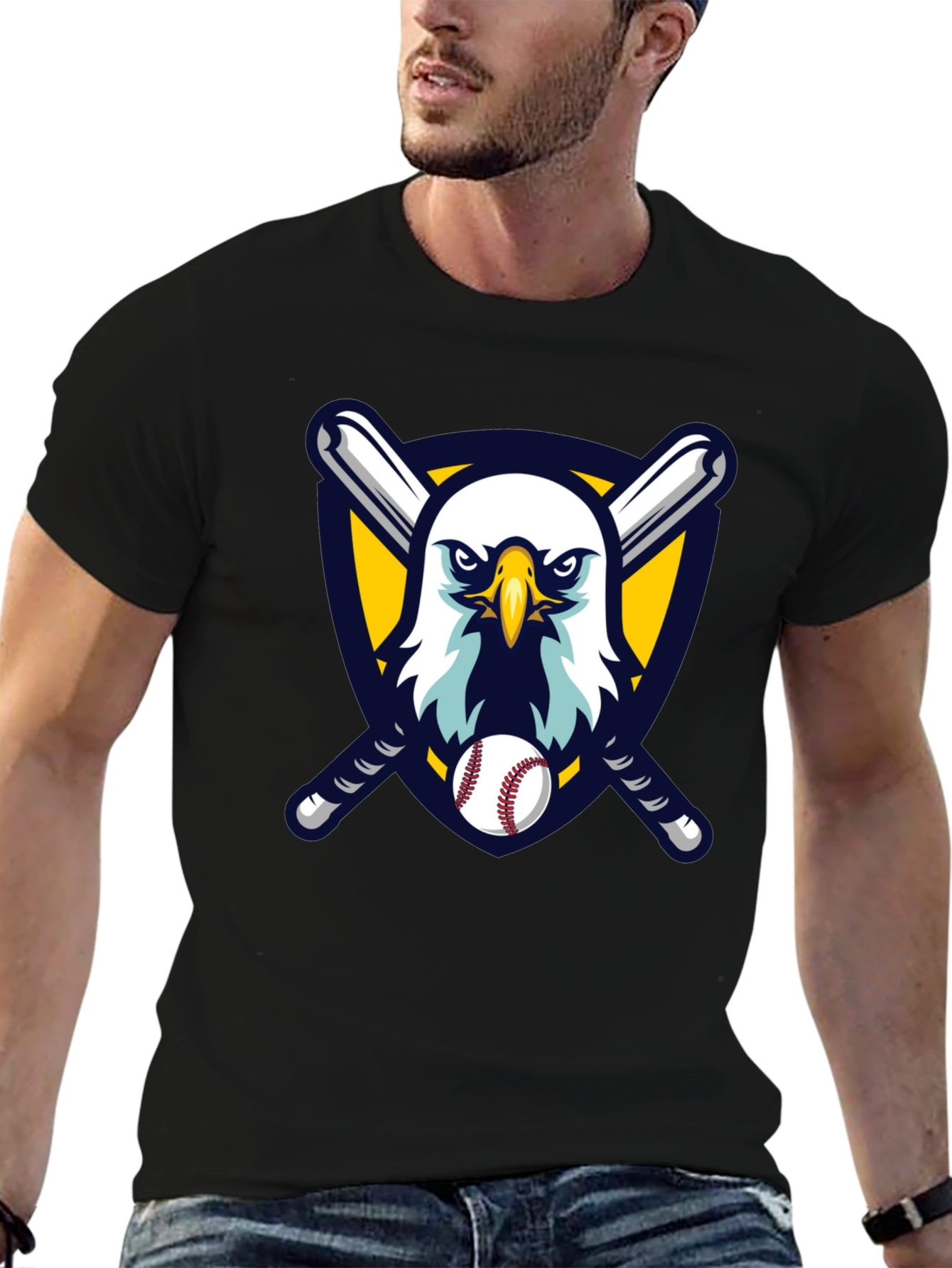 Black Eagle Baseball T-Shirt view 6