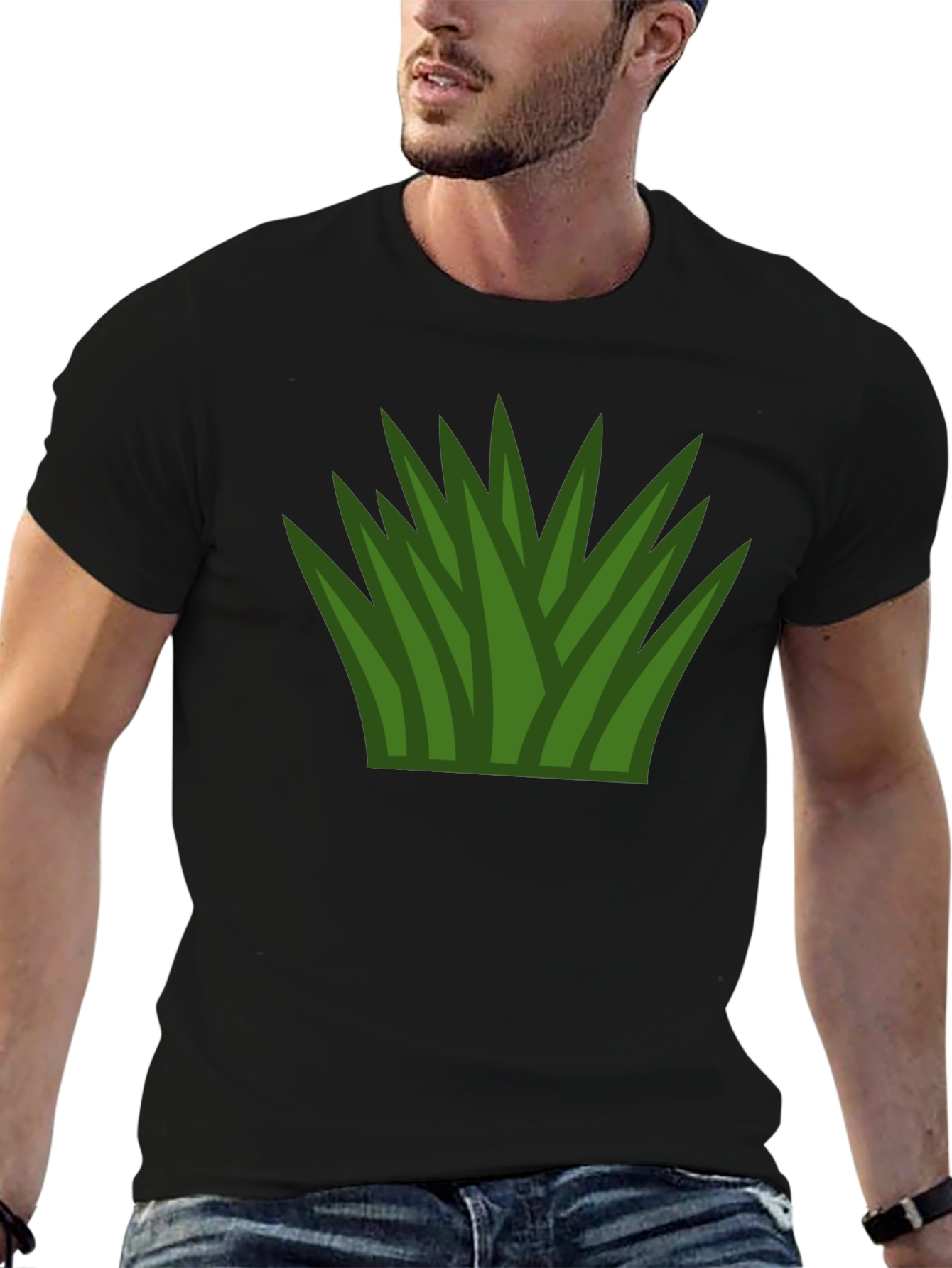 Black Grass Graphic Black T-Shirt view 6
