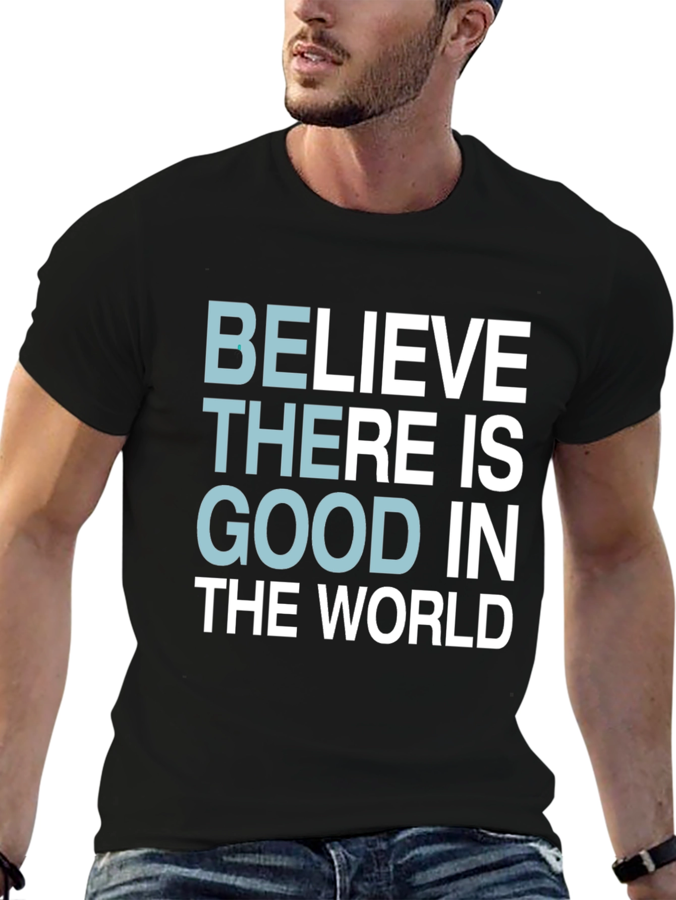 Black Believe There Is Good T-Shirt - Motivational Tee view 6