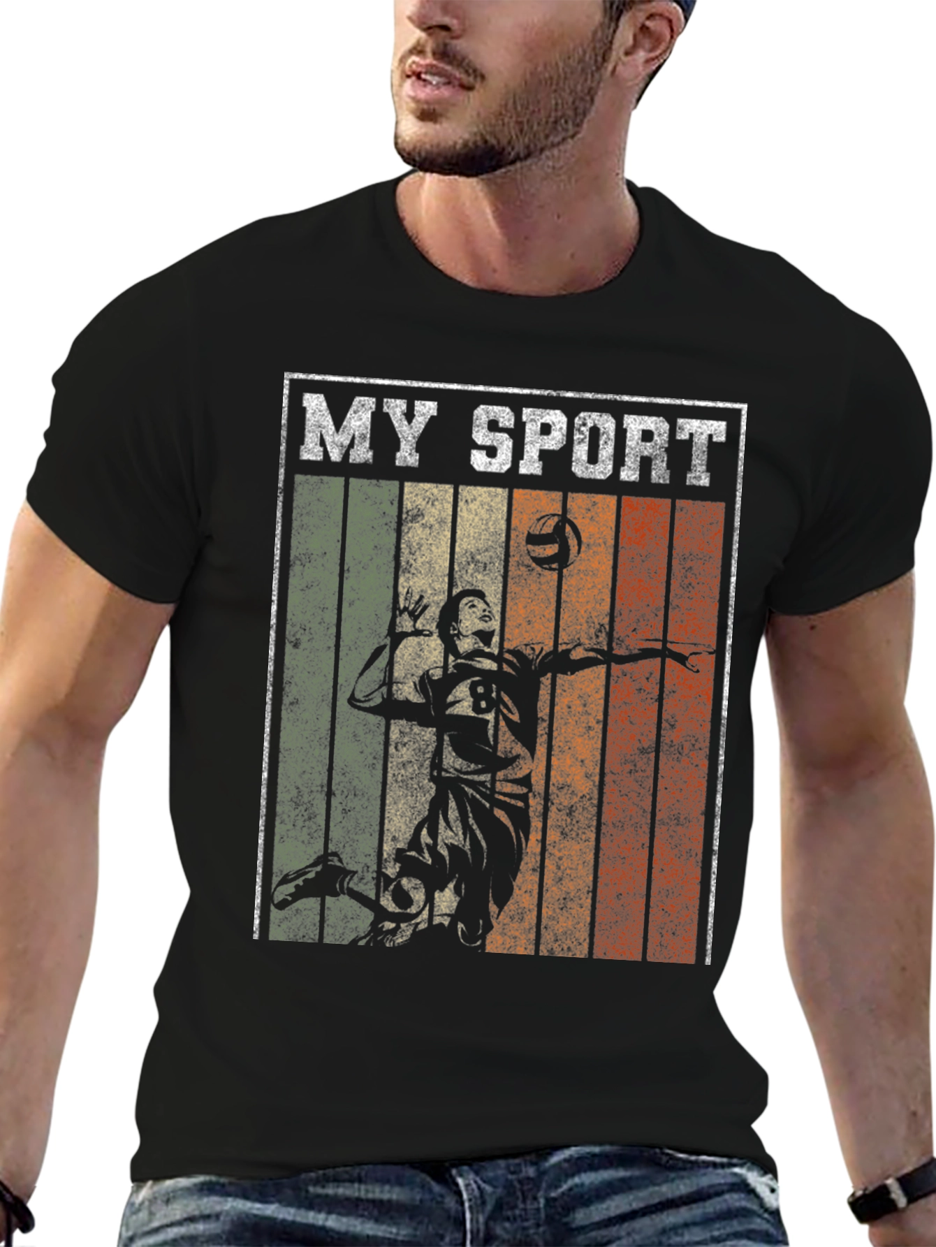 Black My Sport Volleyball Graphic Tee view 6